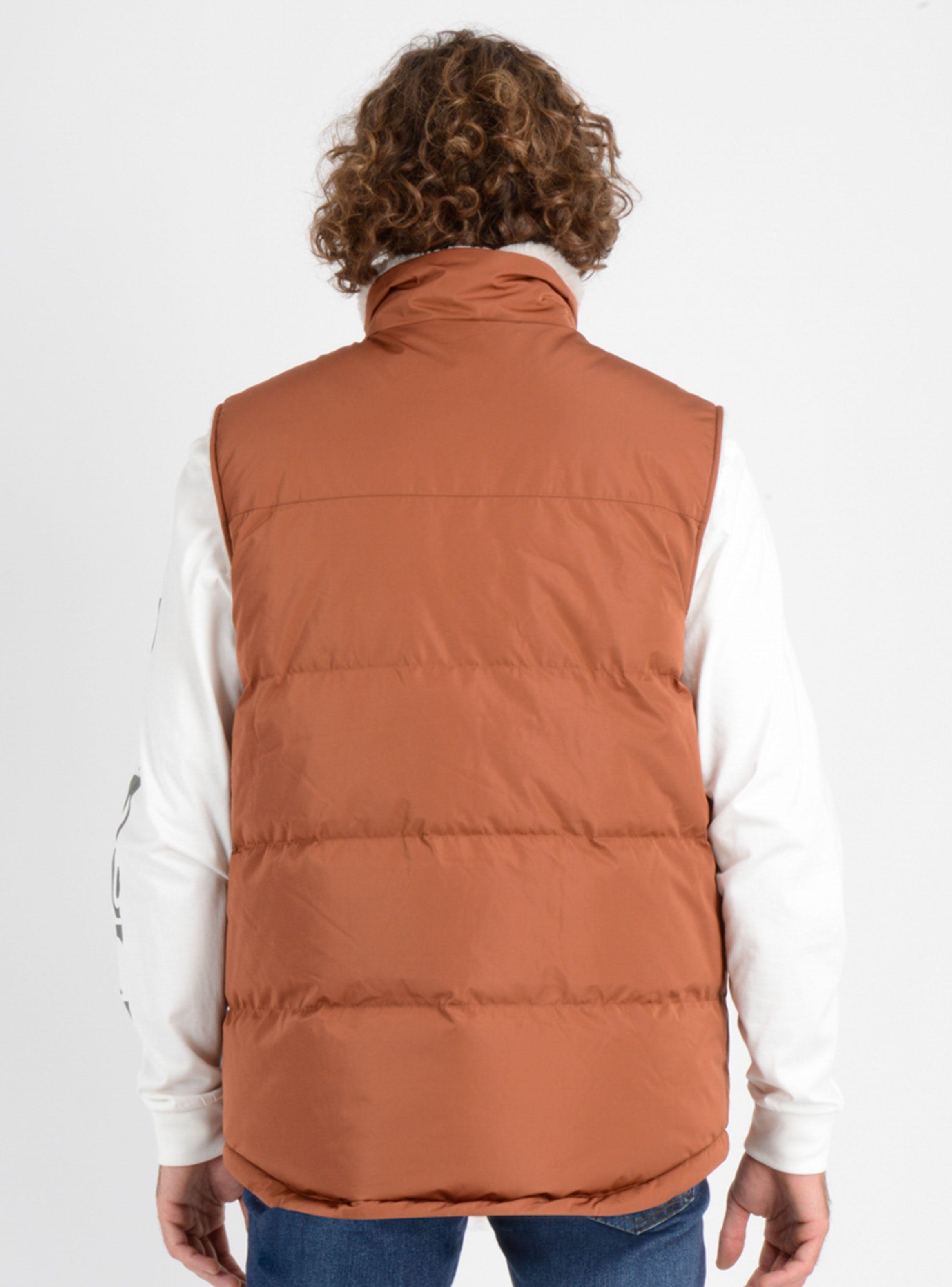 Parka Sin Mangas Botones Acolchada-1