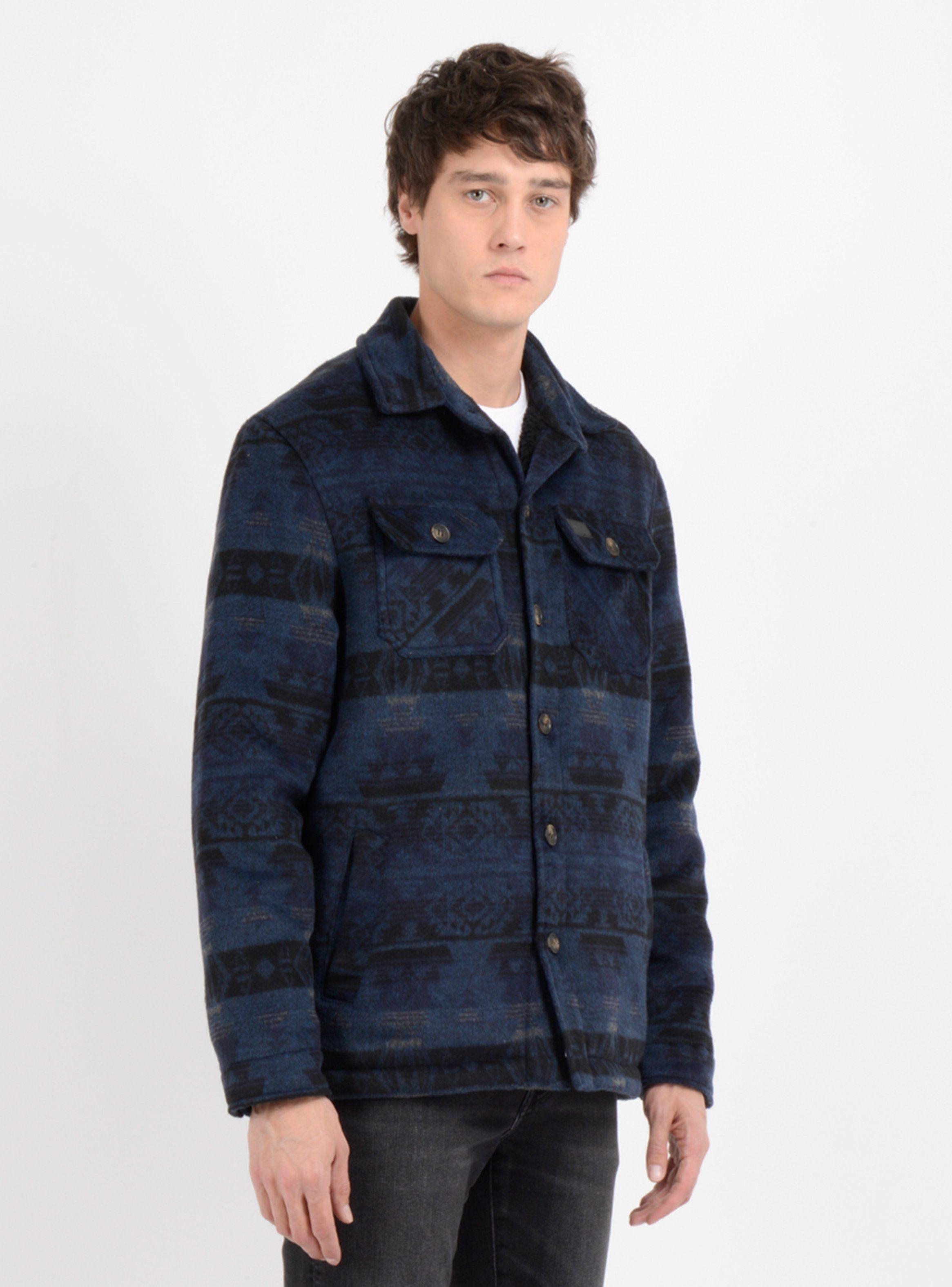 Chaqueta Casual Botones Full Print Dark-2