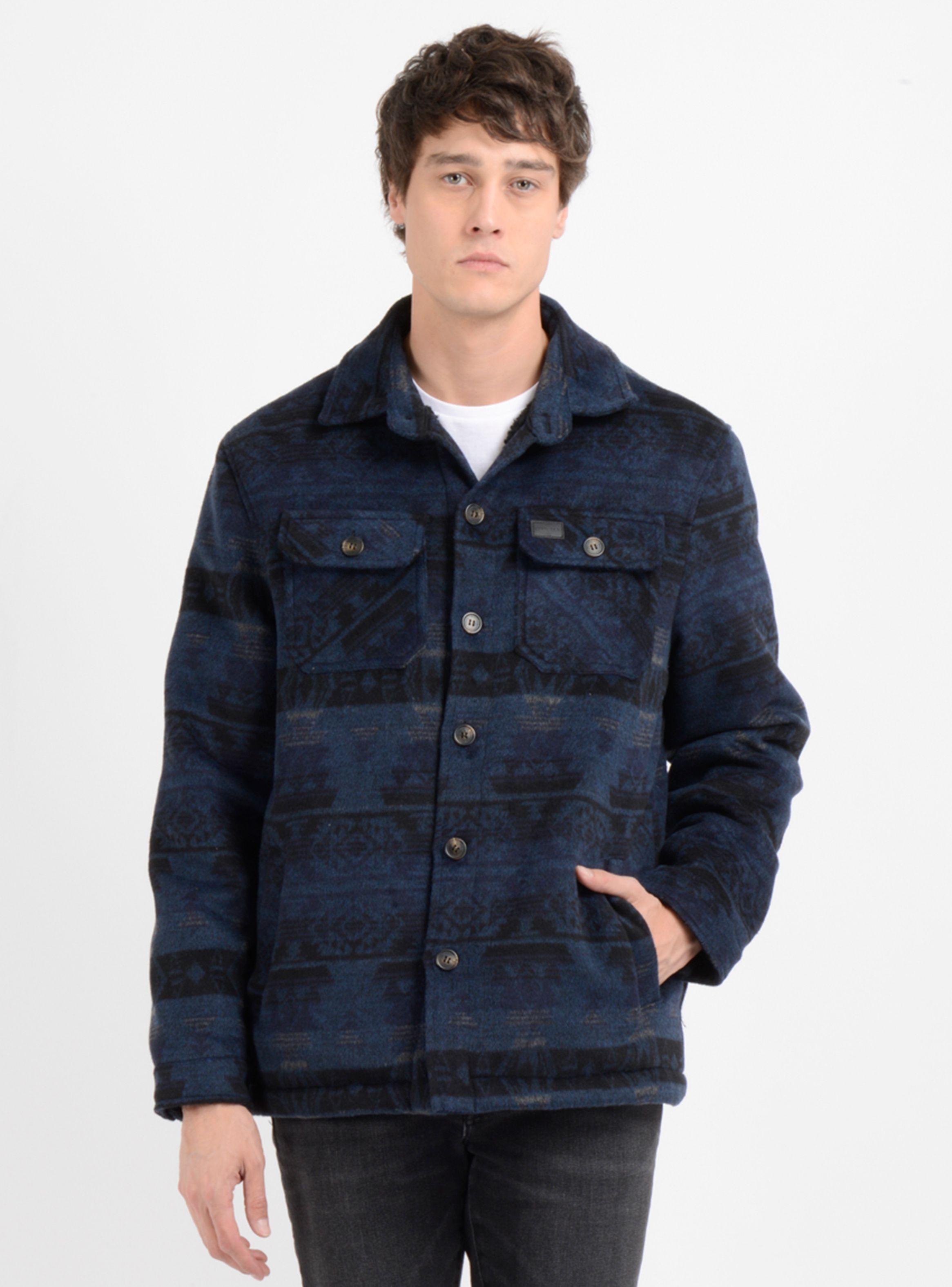 Chaqueta Casual Botones Full Print Dark-0