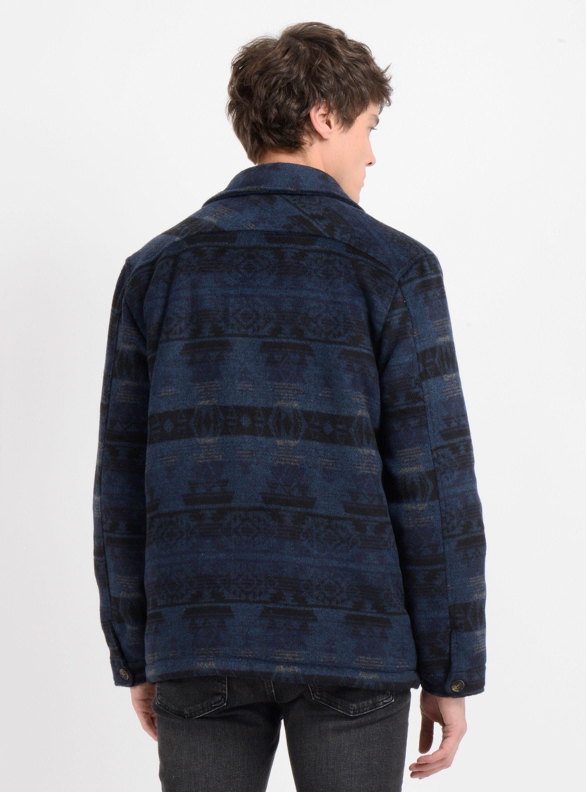 Chaqueta Casual Botones Full Print Dark-1