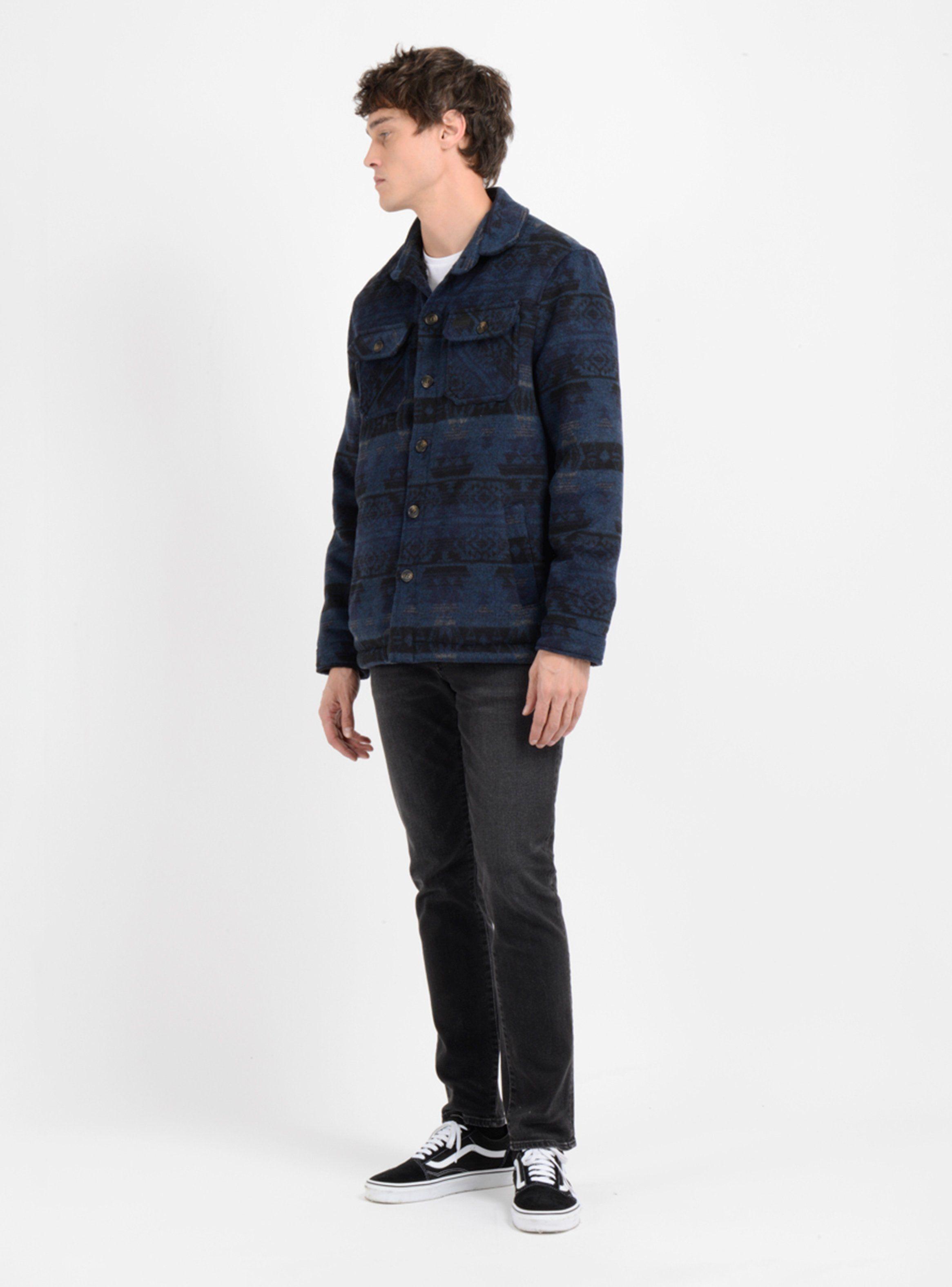 Chaqueta Casual Botones Full Print Dark-3