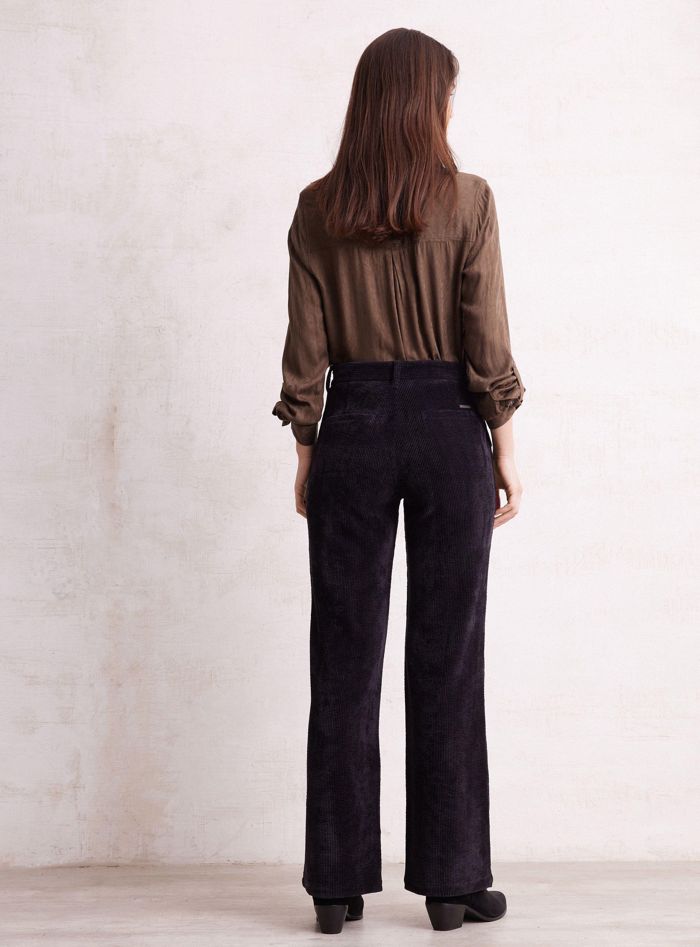 Pantalón Cotelé Fluido Pierna Recta-5