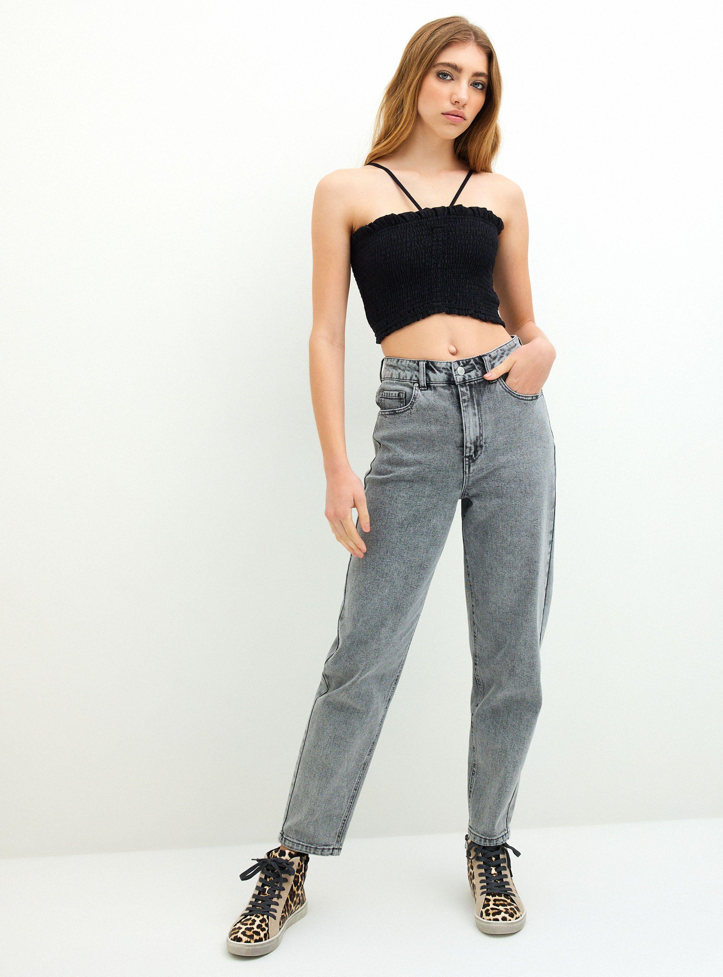 Blusa Crop Elasticada con Brillos-3