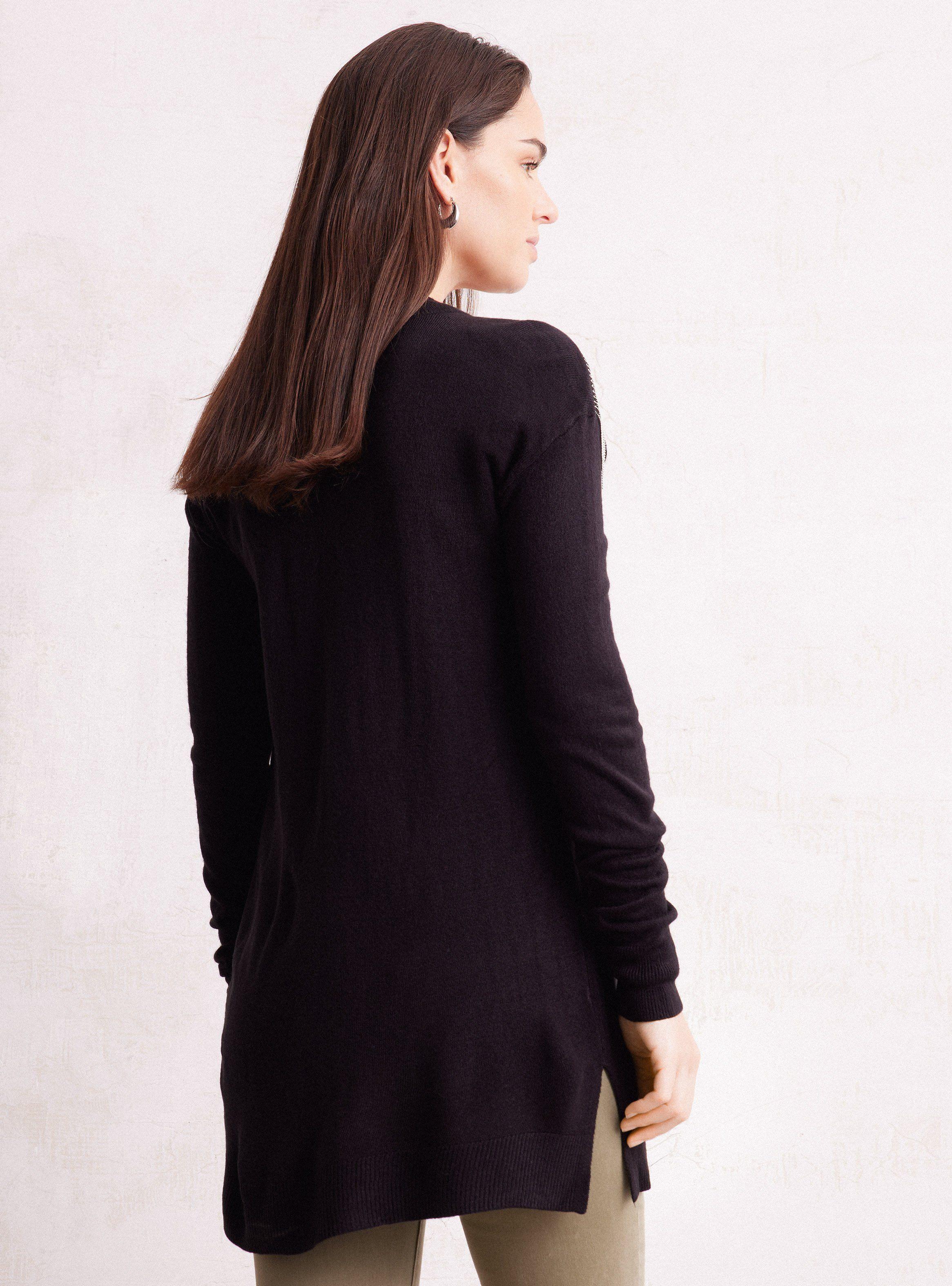 Chaleco Look Kimono con Detalle de Cadenas en Hombro-1