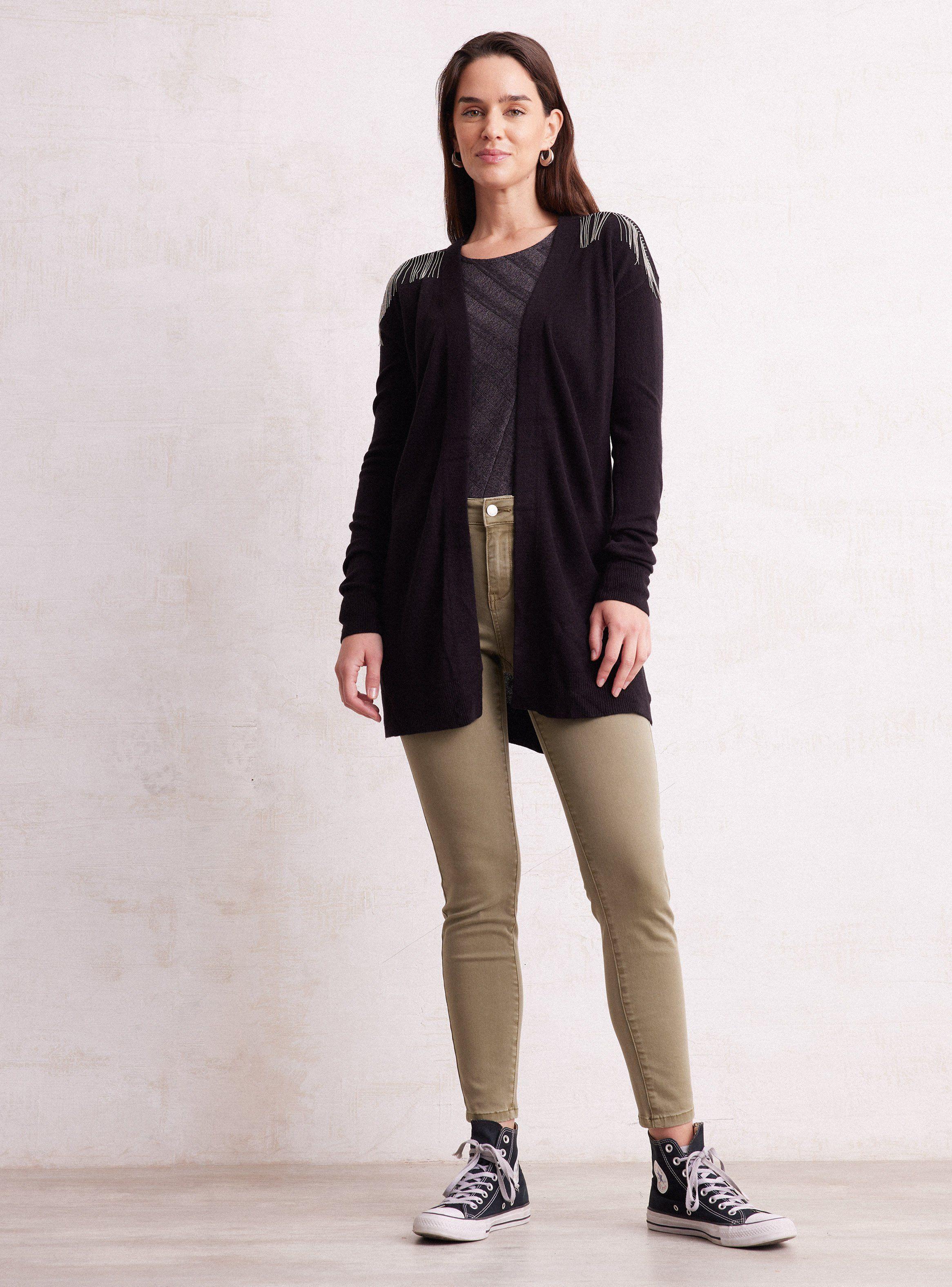 Chaleco Look Kimono con Detalle de Cadenas en Hombro-4