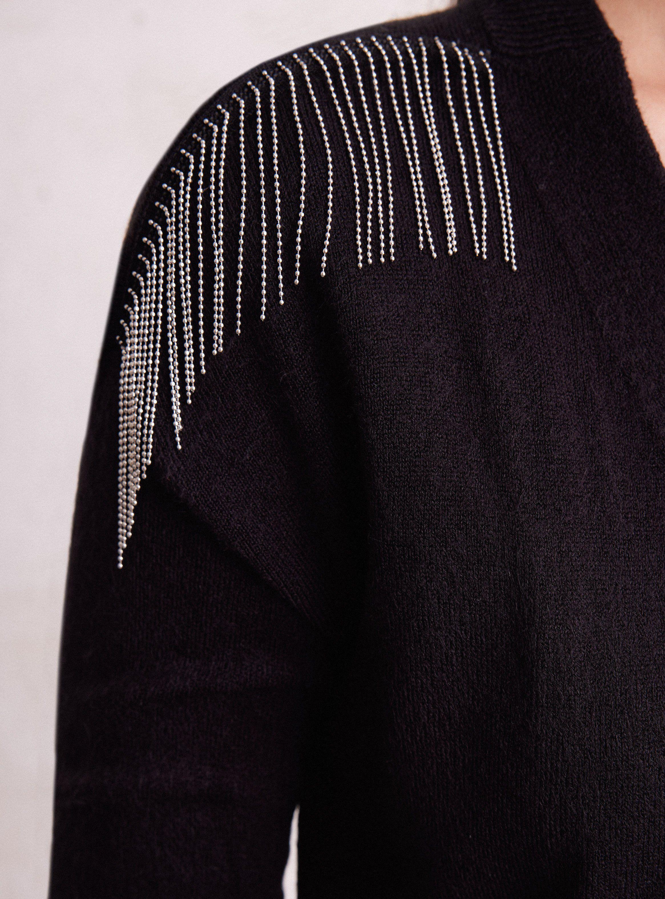 Chaleco Look Kimono con Detalle de Cadenas en Hombro-3