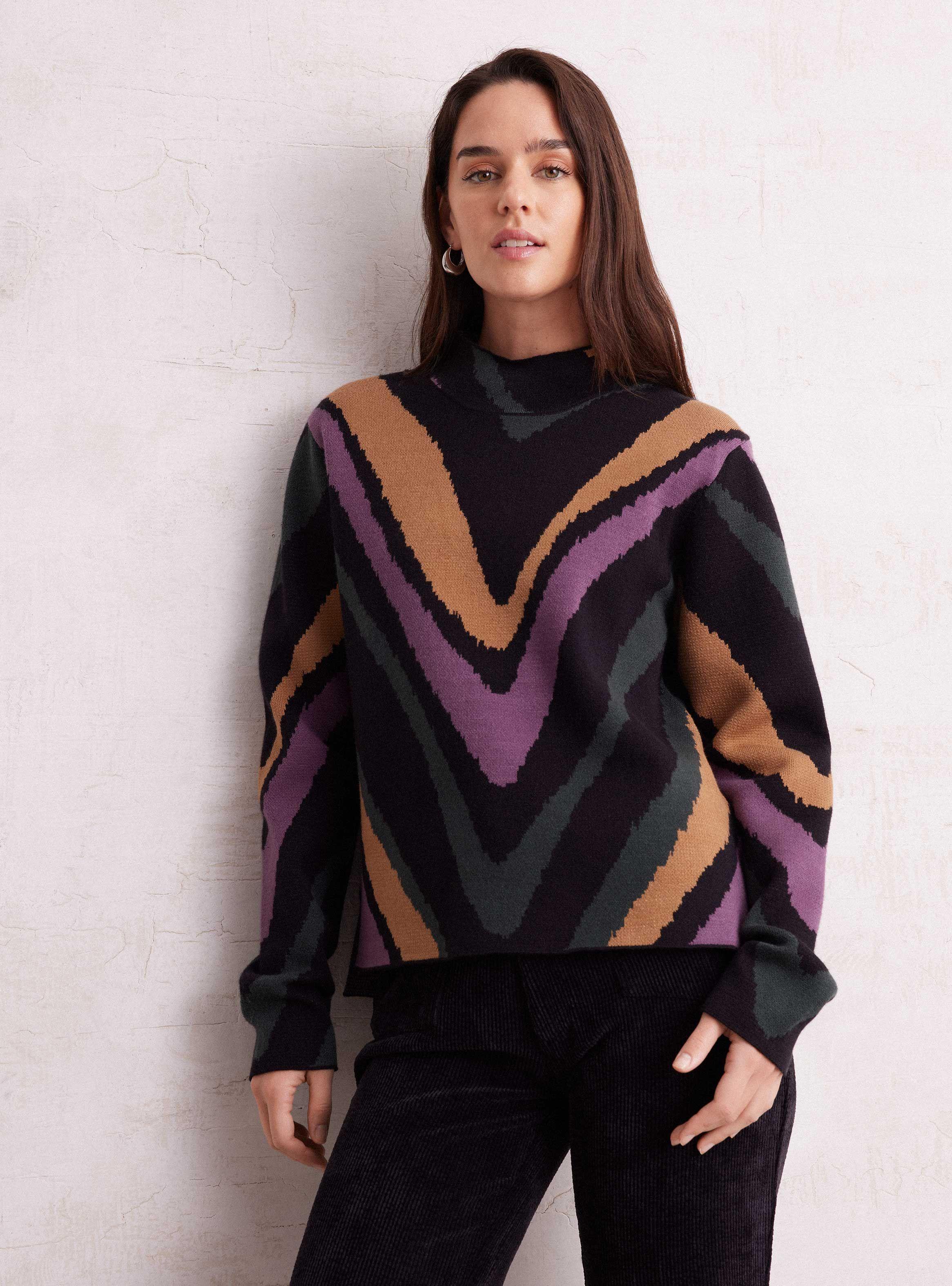 Sweater Cuello Alto Jacquard-0