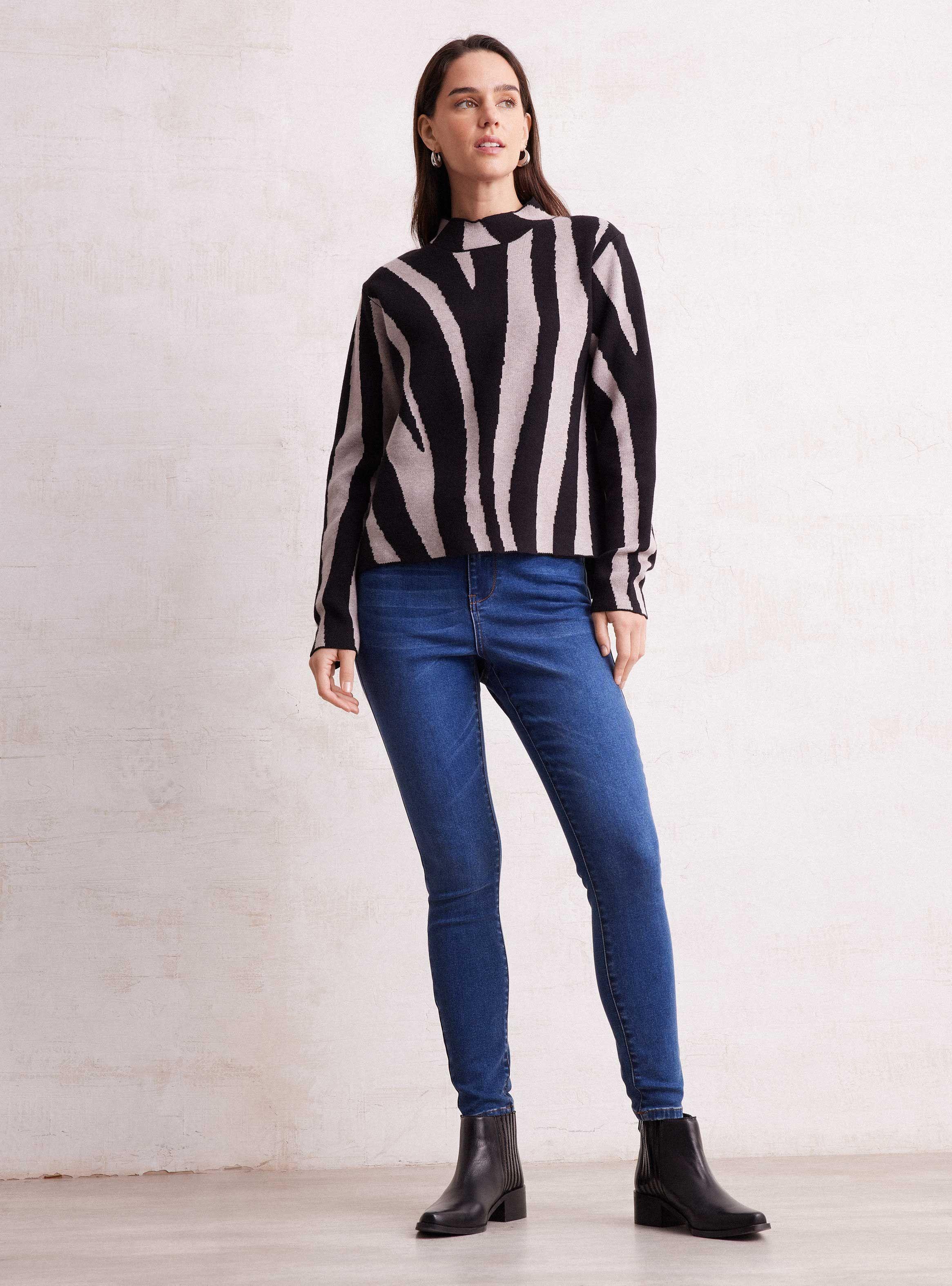 Sweater Cuello Alto Jacquard-4