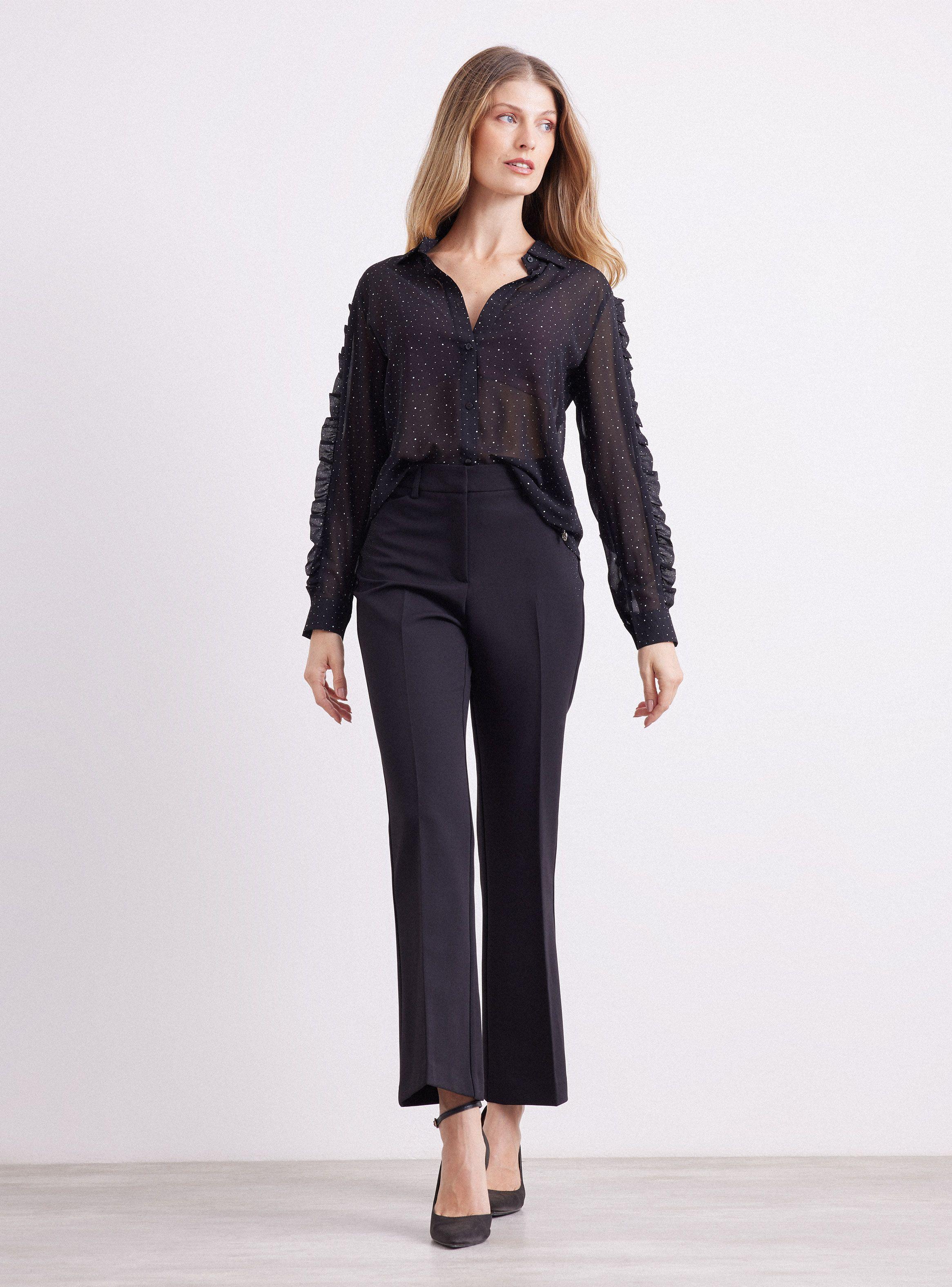Blusa Estampada con Vuelos en Mangas-4