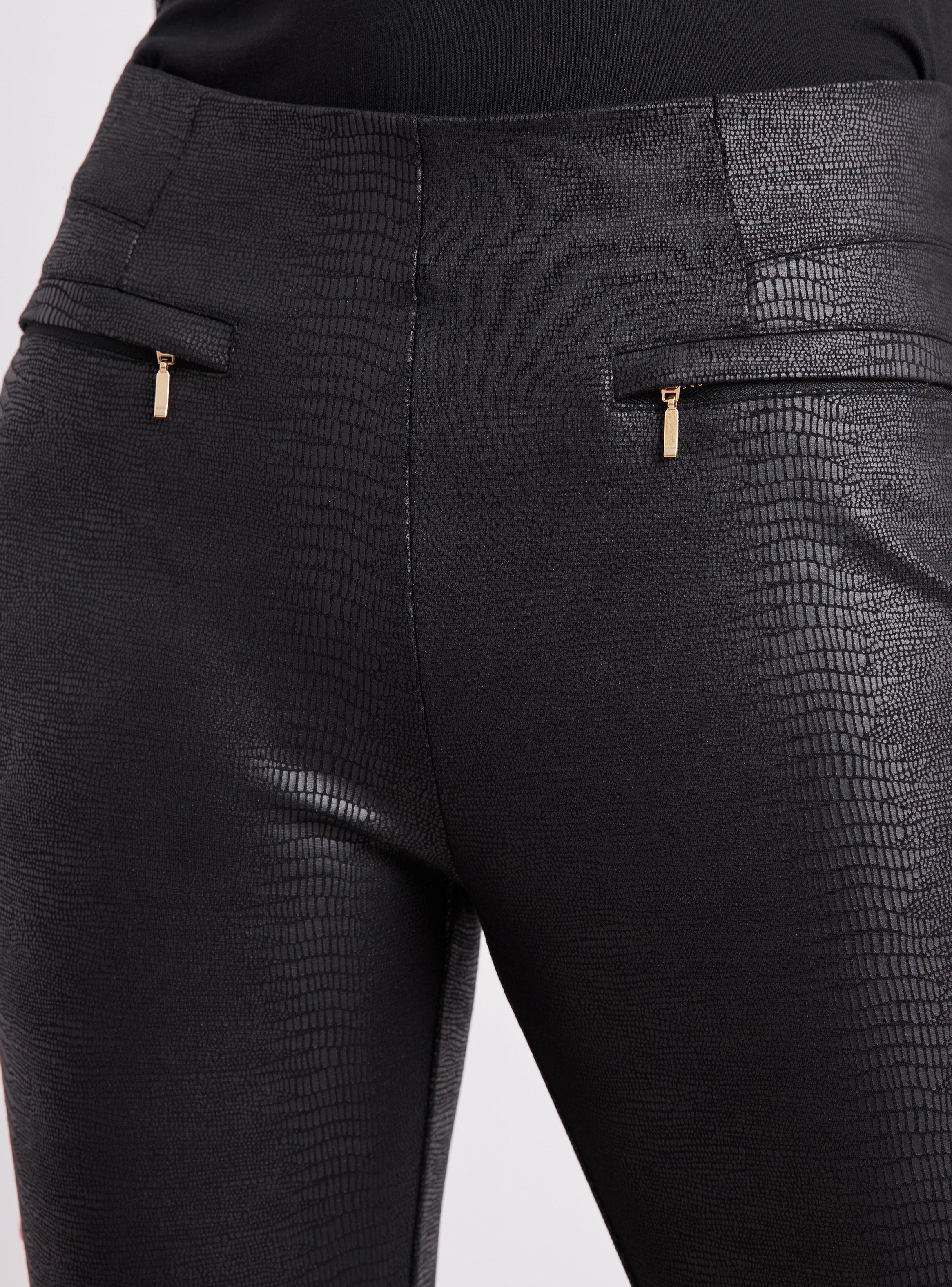 Calza Legging Coated Look Cuero Pitón-2