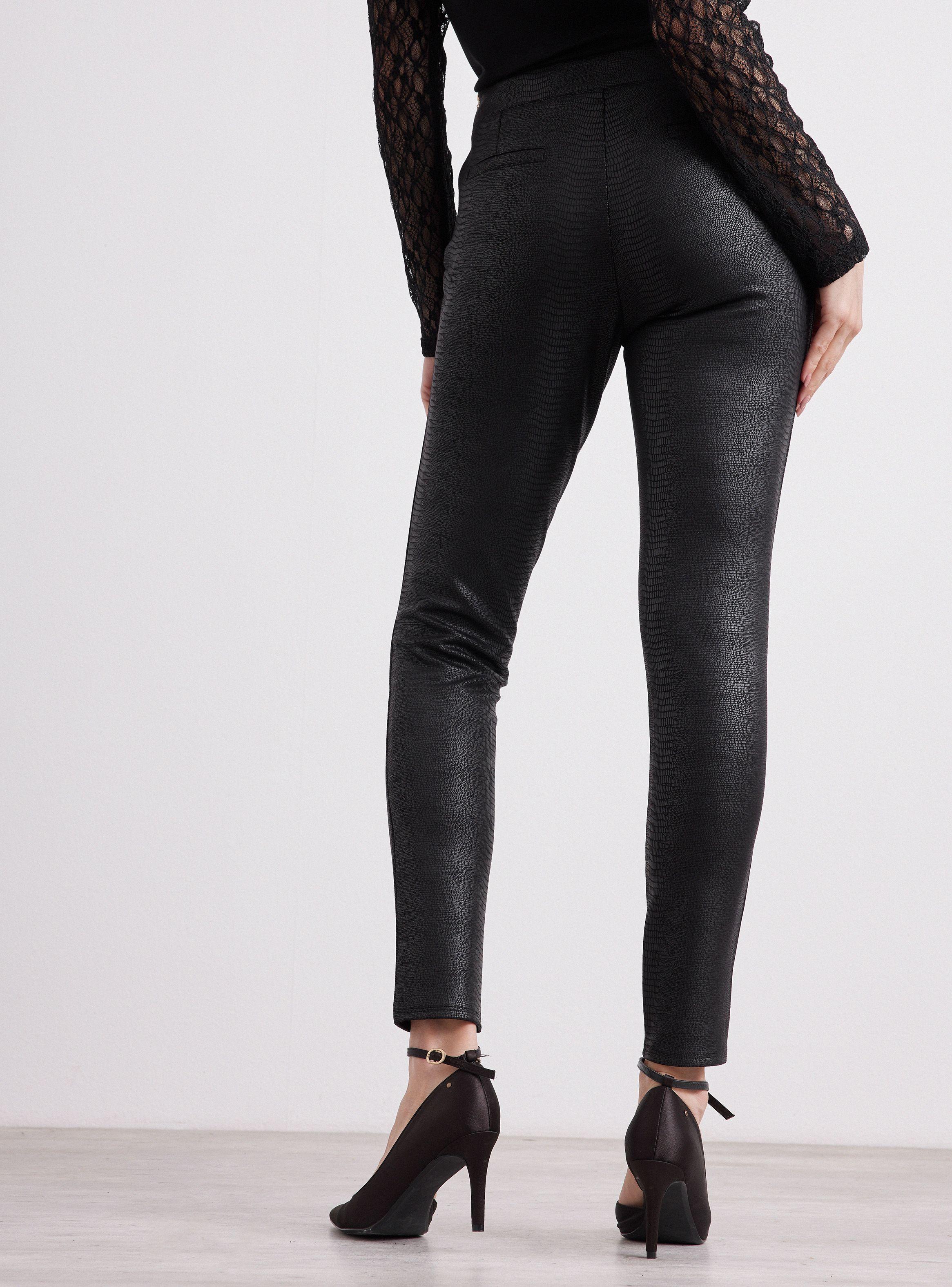 Calza Legging Coated Look Cuero Pitón-1