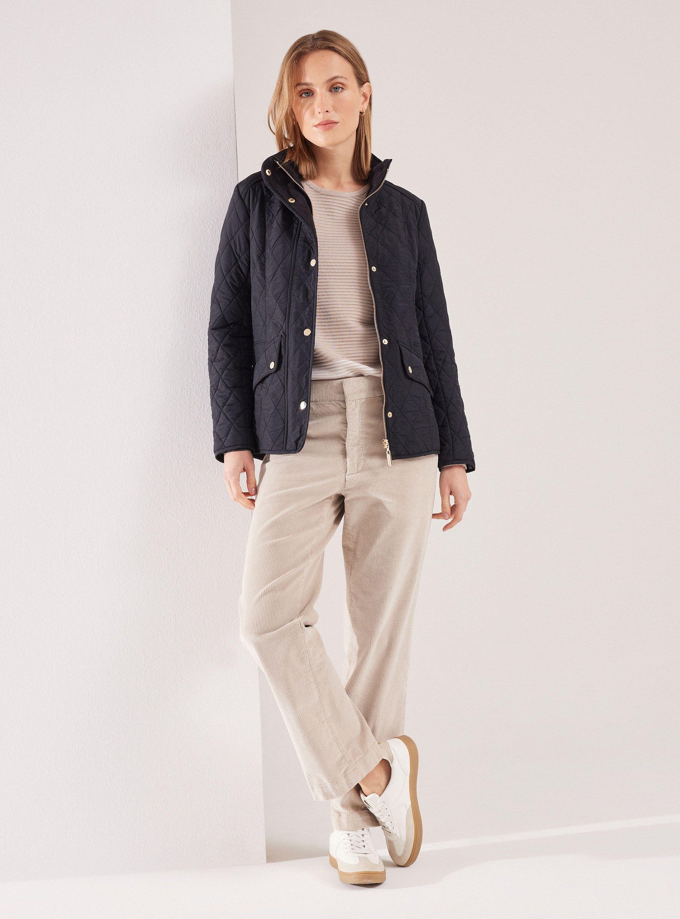 Parka Forrada con Diseño Acolchado Cuello Alto Cierre-4