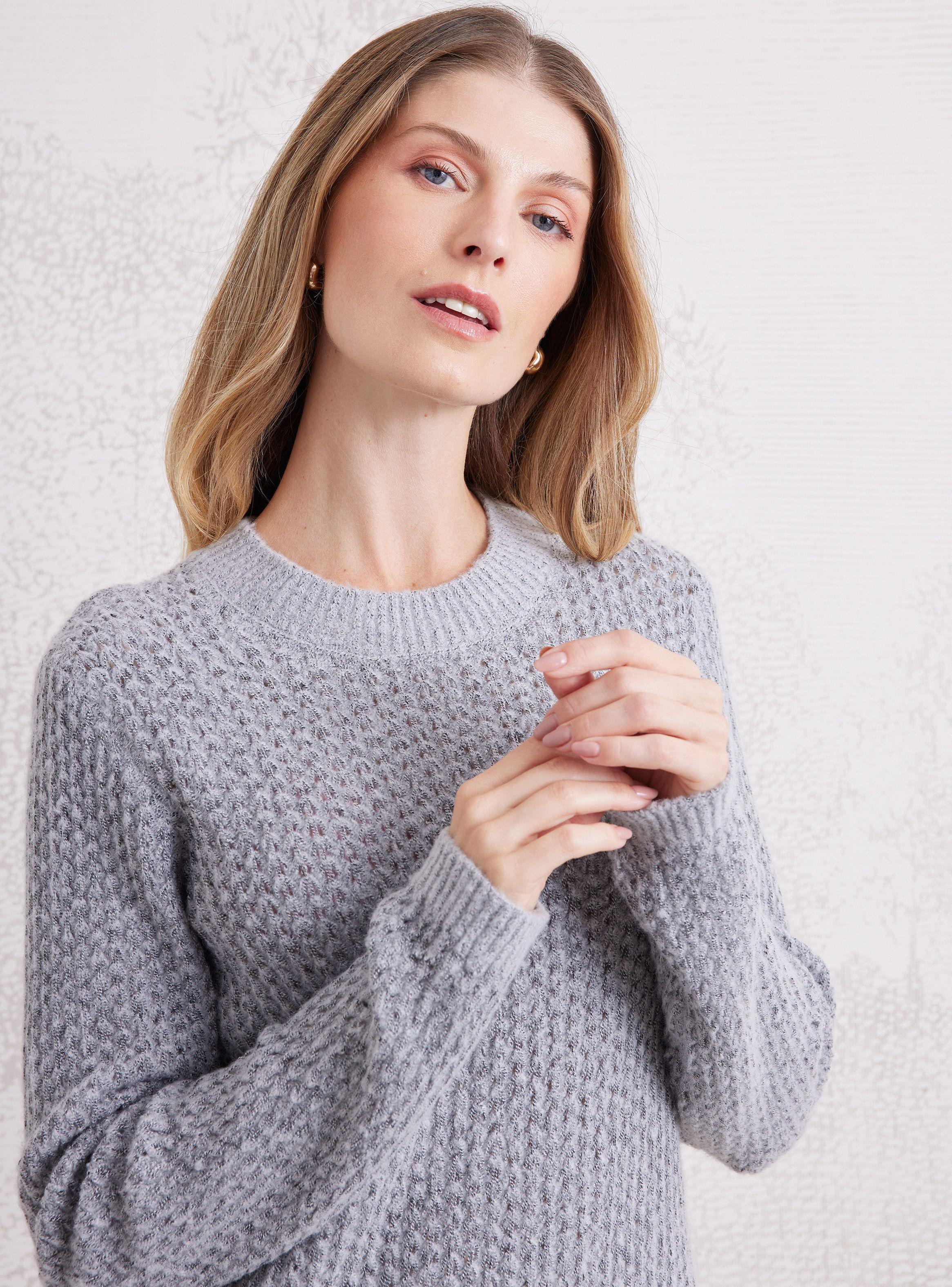 Sweater Tejido Texturizado Bicolor-2