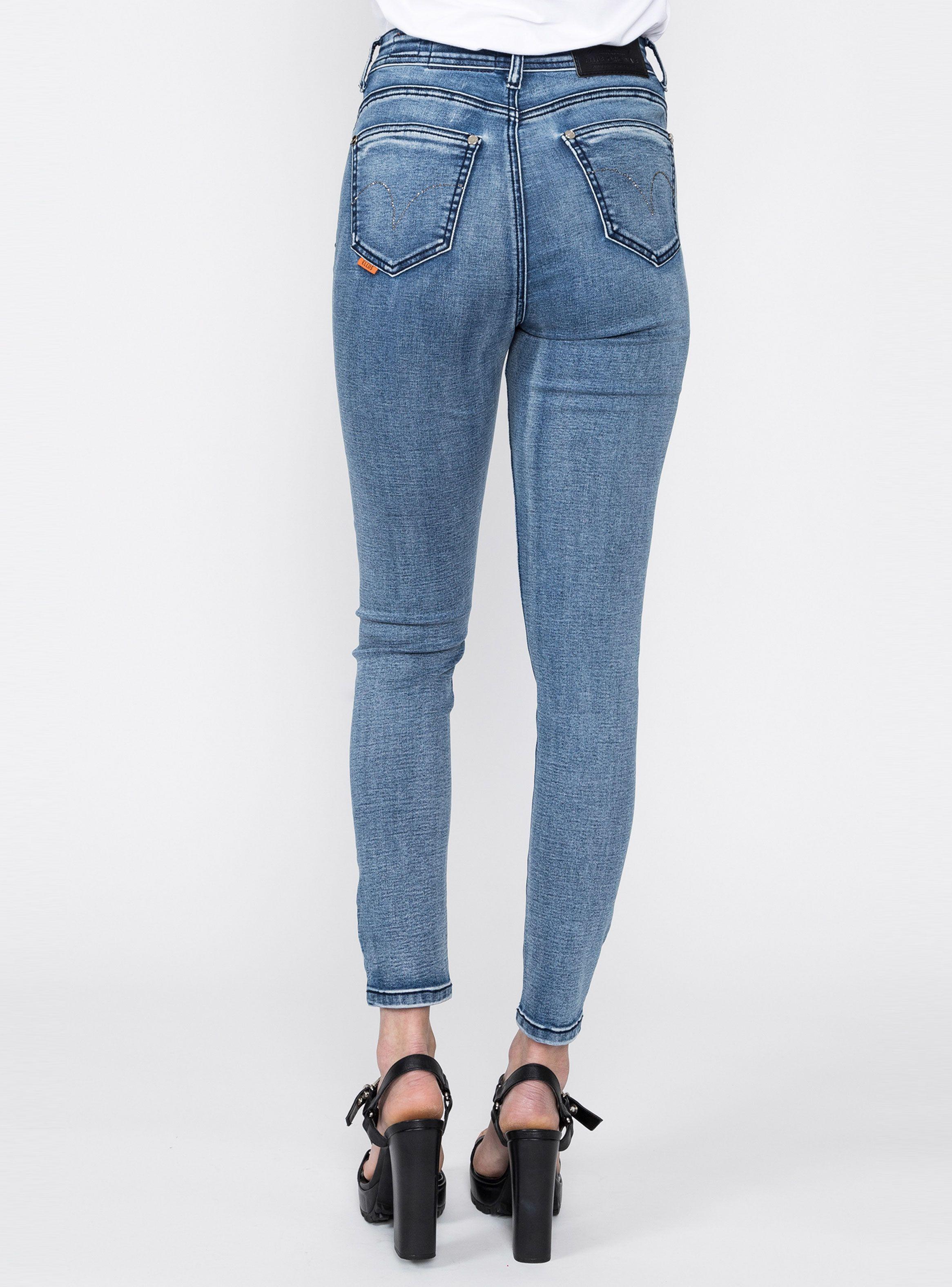 Jeans Grace Leggings Tiro Alto Push Up Sin Pinza Strass-1