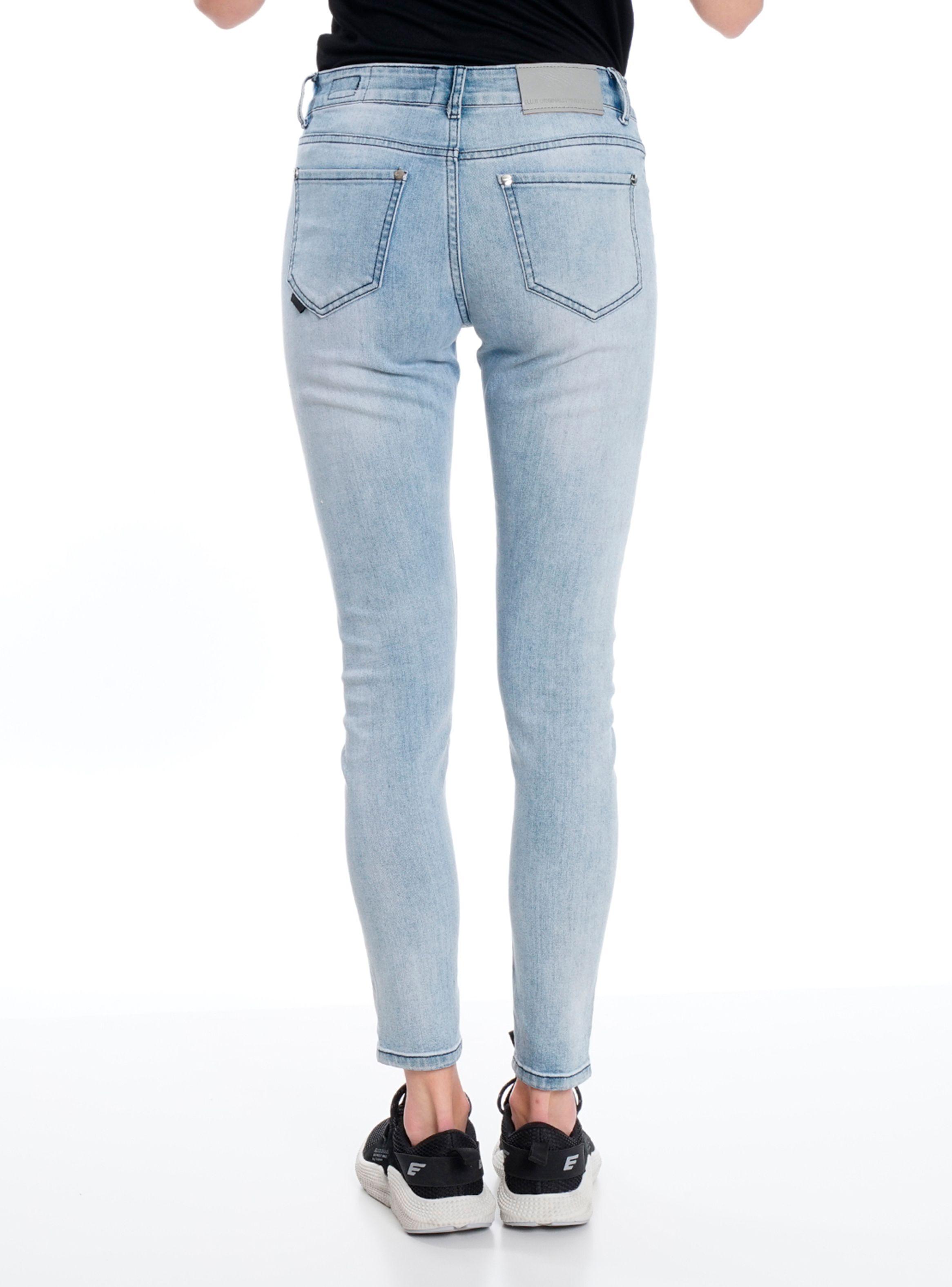 Jeans Leggings Cropped Tiro Medio Full Lavado Vintage-1