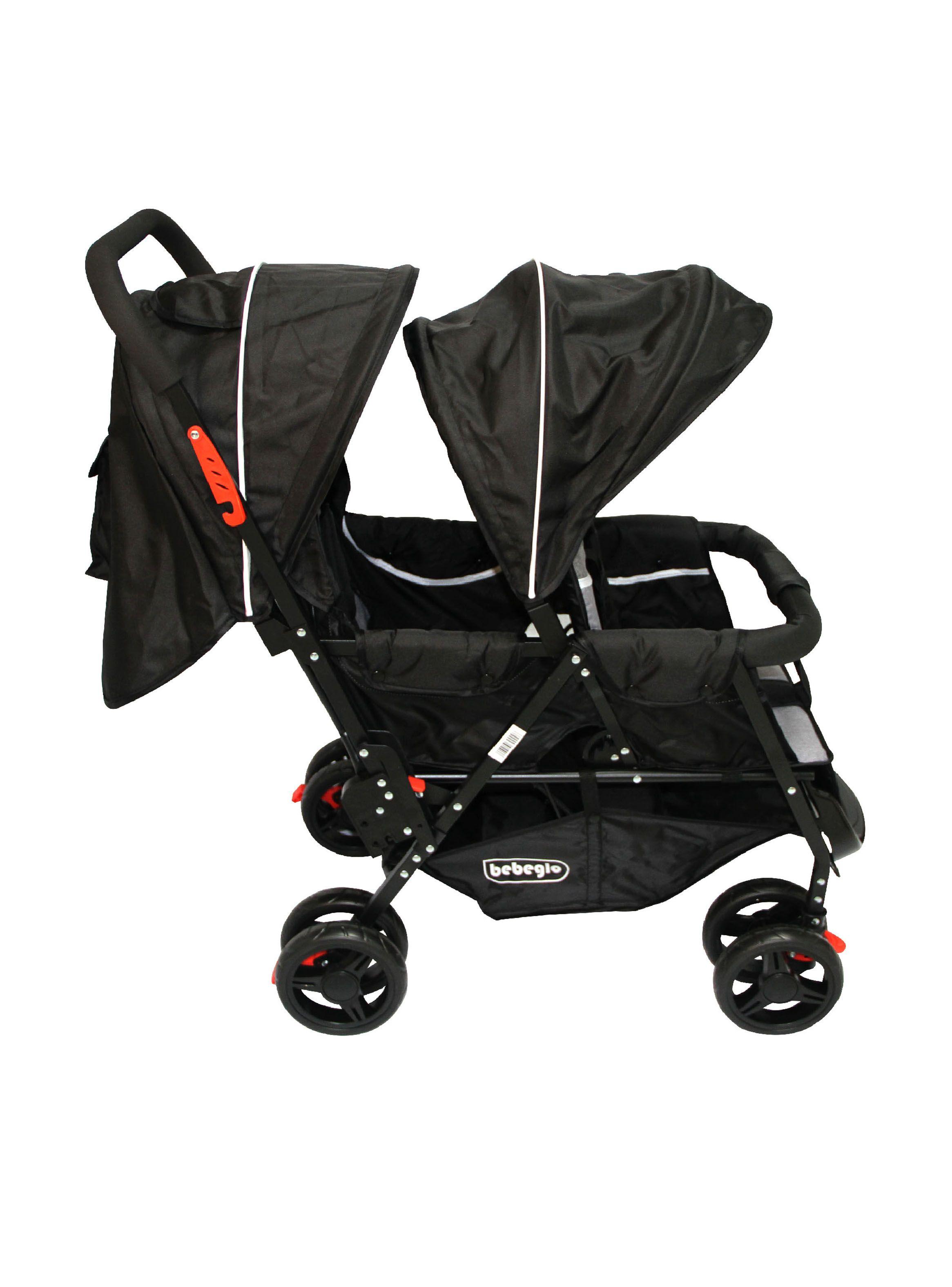Coche Bebeglo Doble Dúo Prix Gris-1