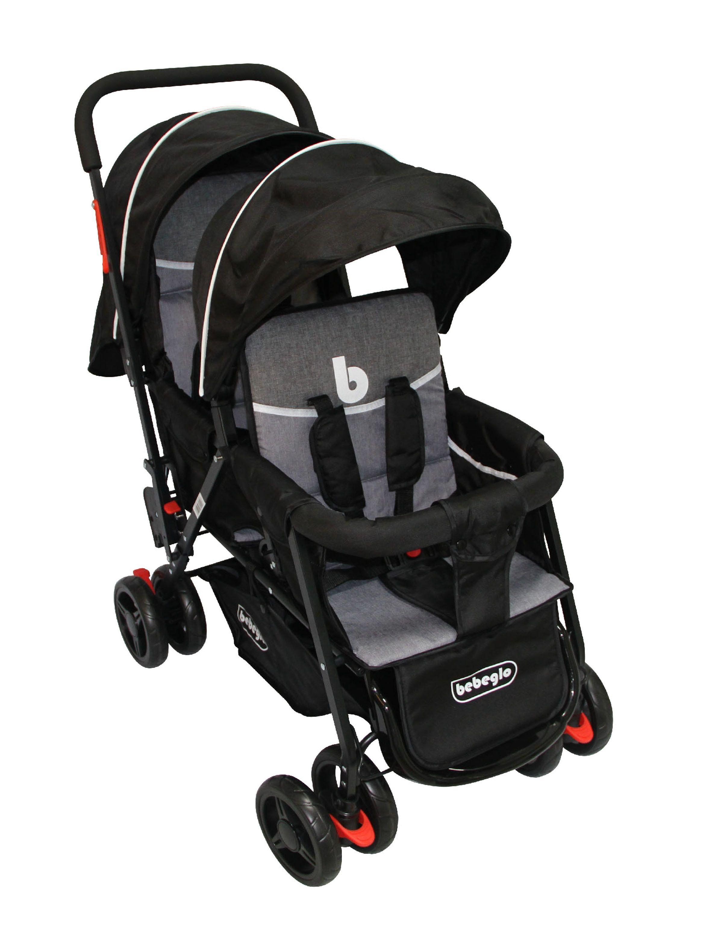 Coche Bebeglo Doble Dúo Prix Gris-0
