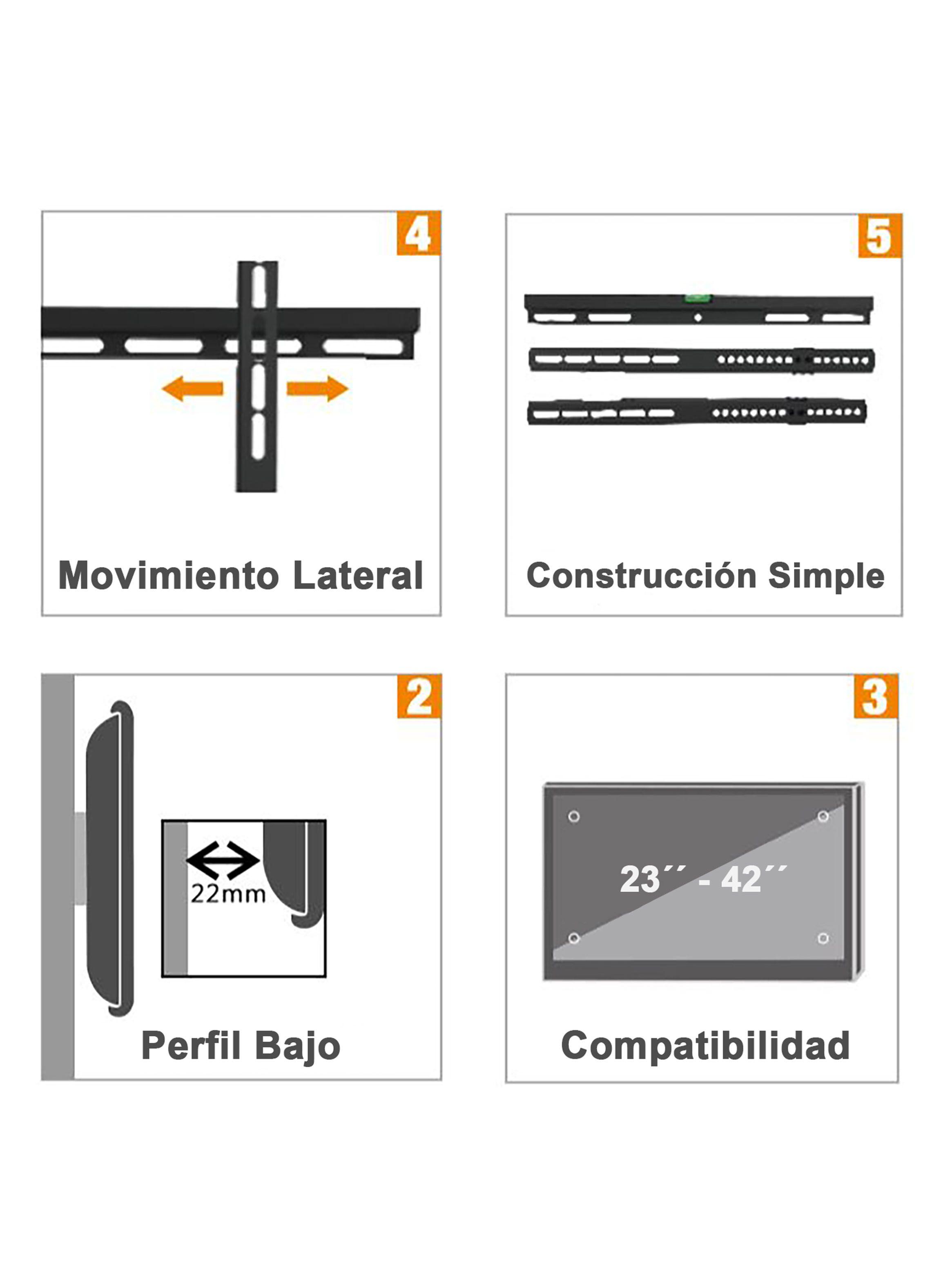 Soporte TV Económico 23" a 42" + Cable HDMI-2