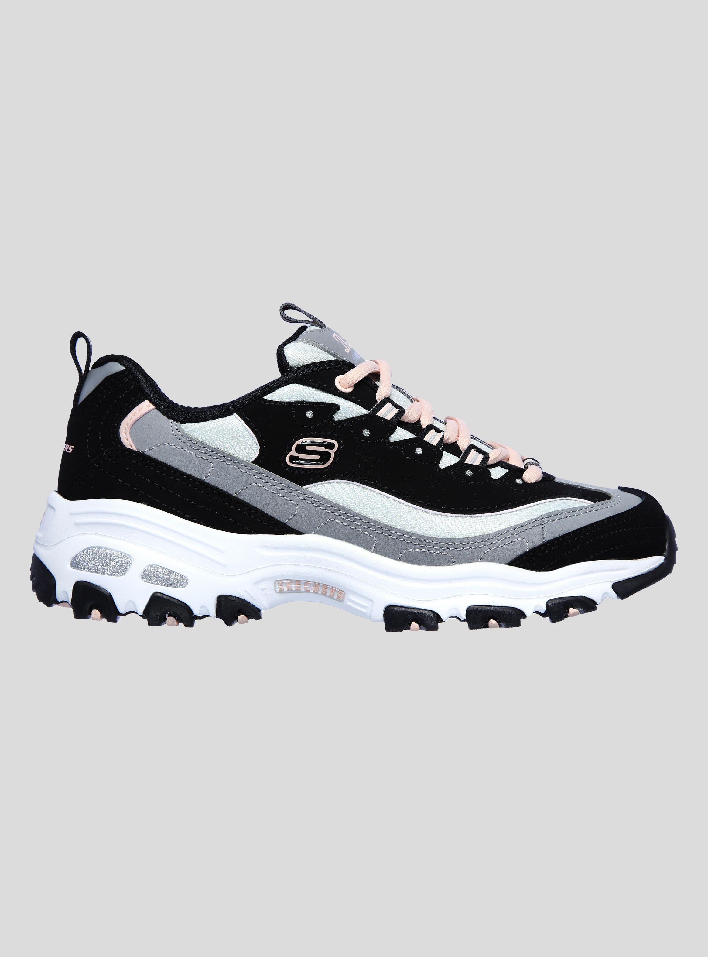 Zapatilla Skechers 13143-BKGY Urbana Mujer-0