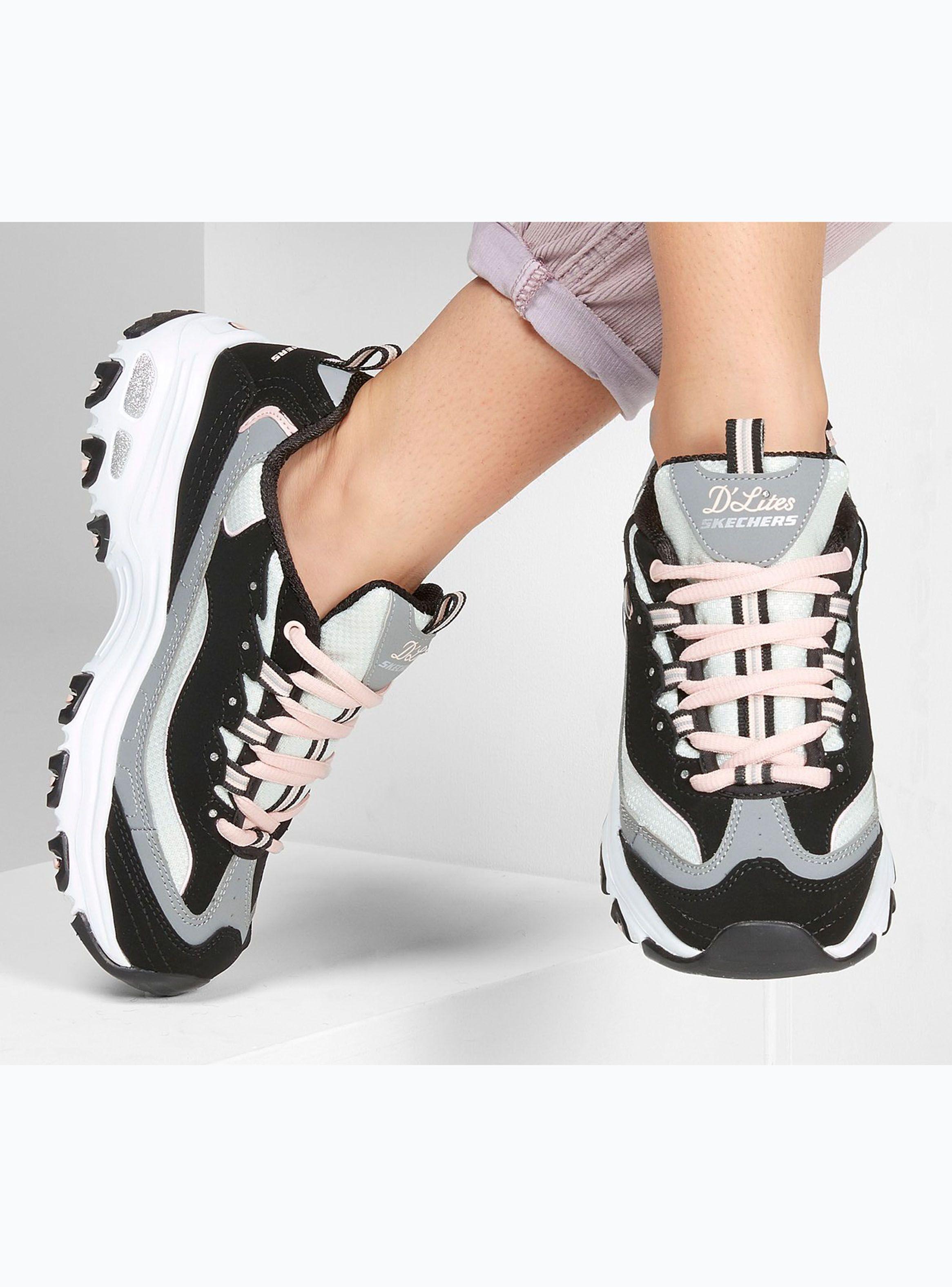 Zapatilla Skechers 13143-BKGY Urbana Mujer-3