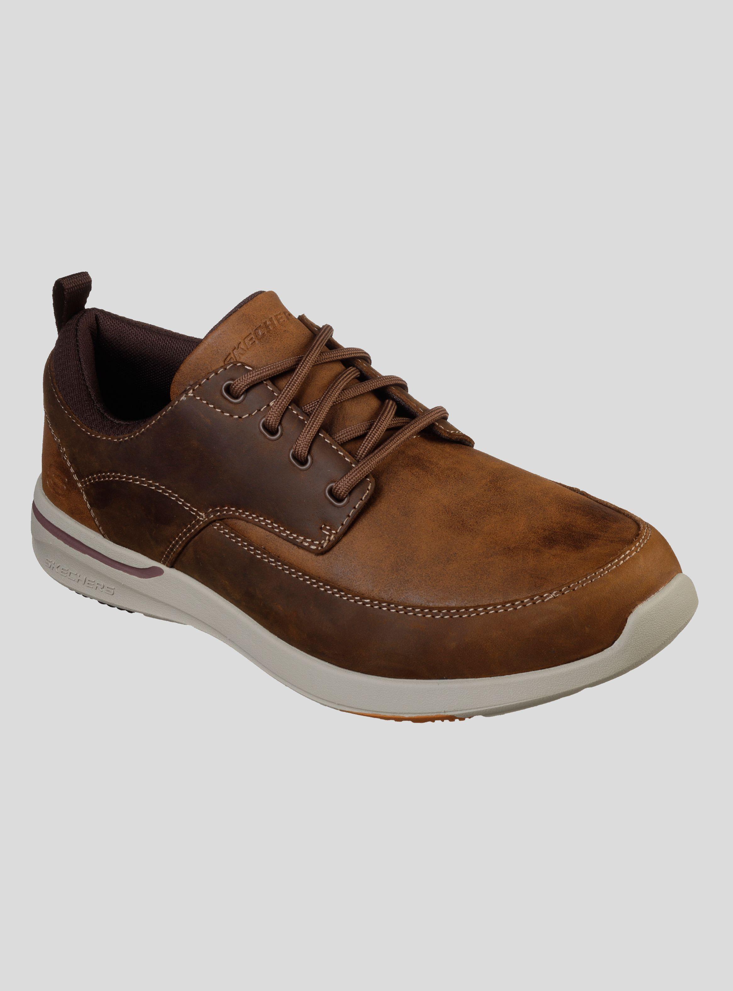 Zapato Skechers Casual Elent Hombre Café-0