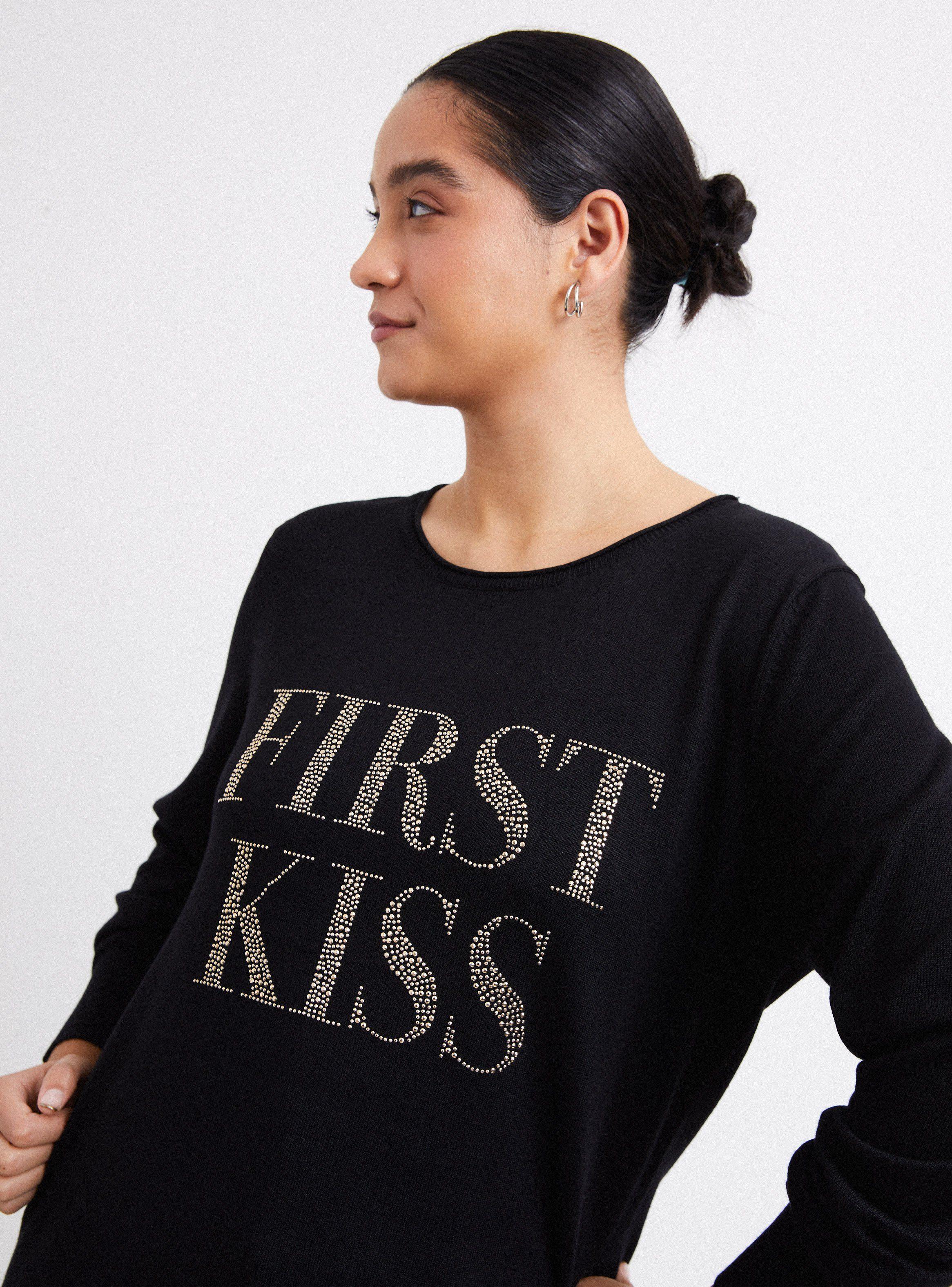 Sweater Cuello V Manga Larga Estampado Joyas-2