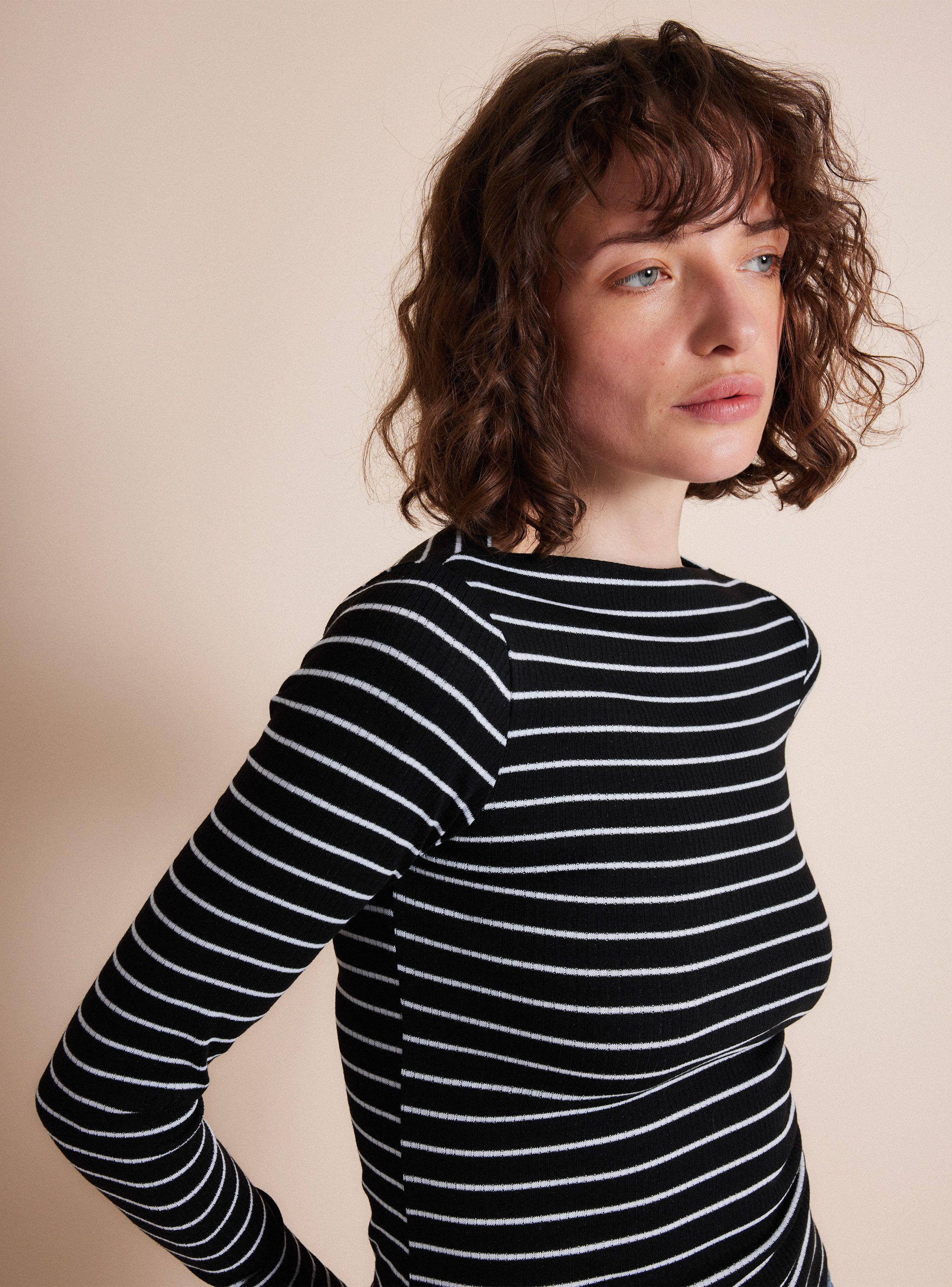 Polera Acanalada Cuello Bote-2