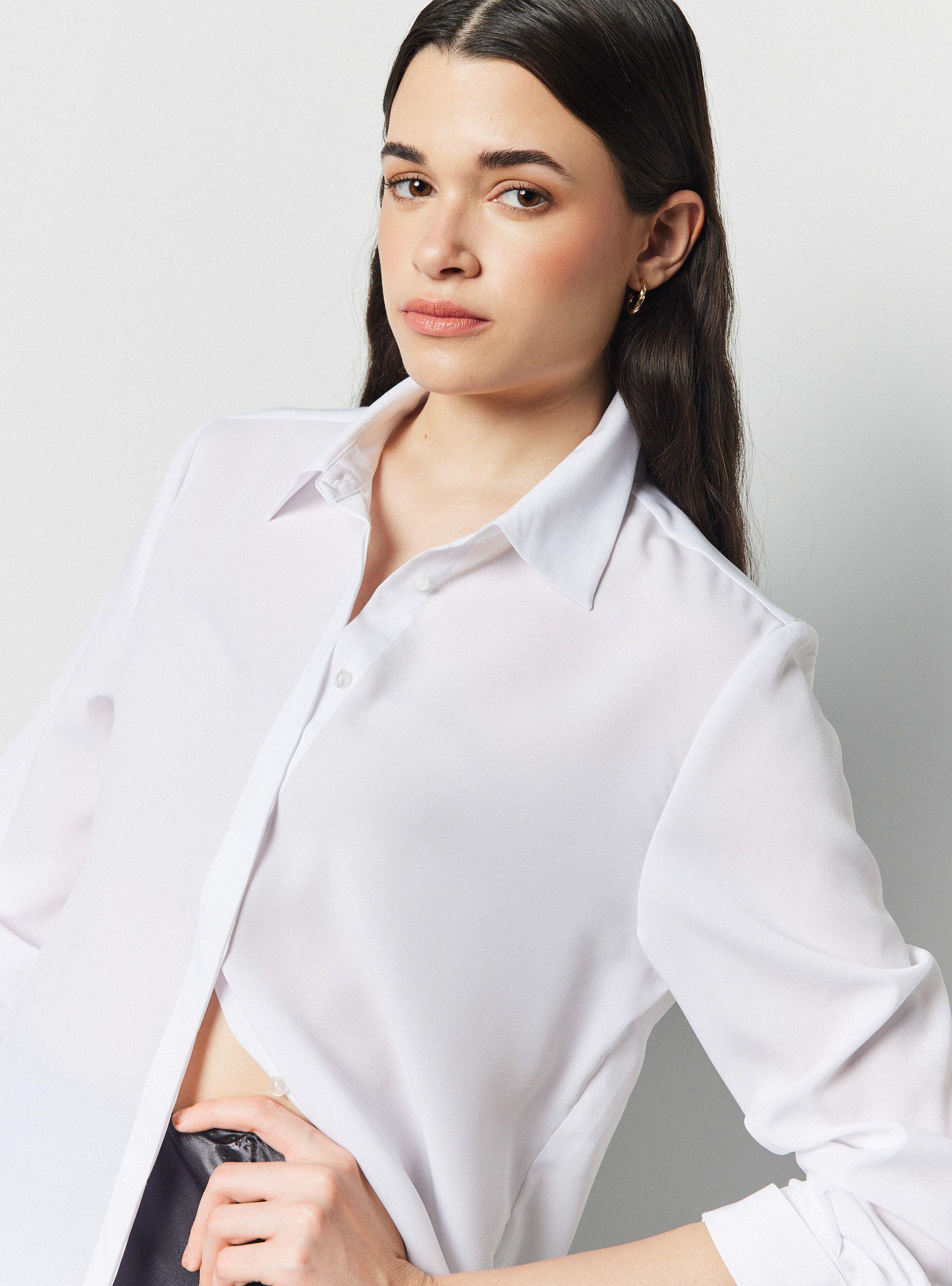 Blusa Camisera Fluida Recta-2