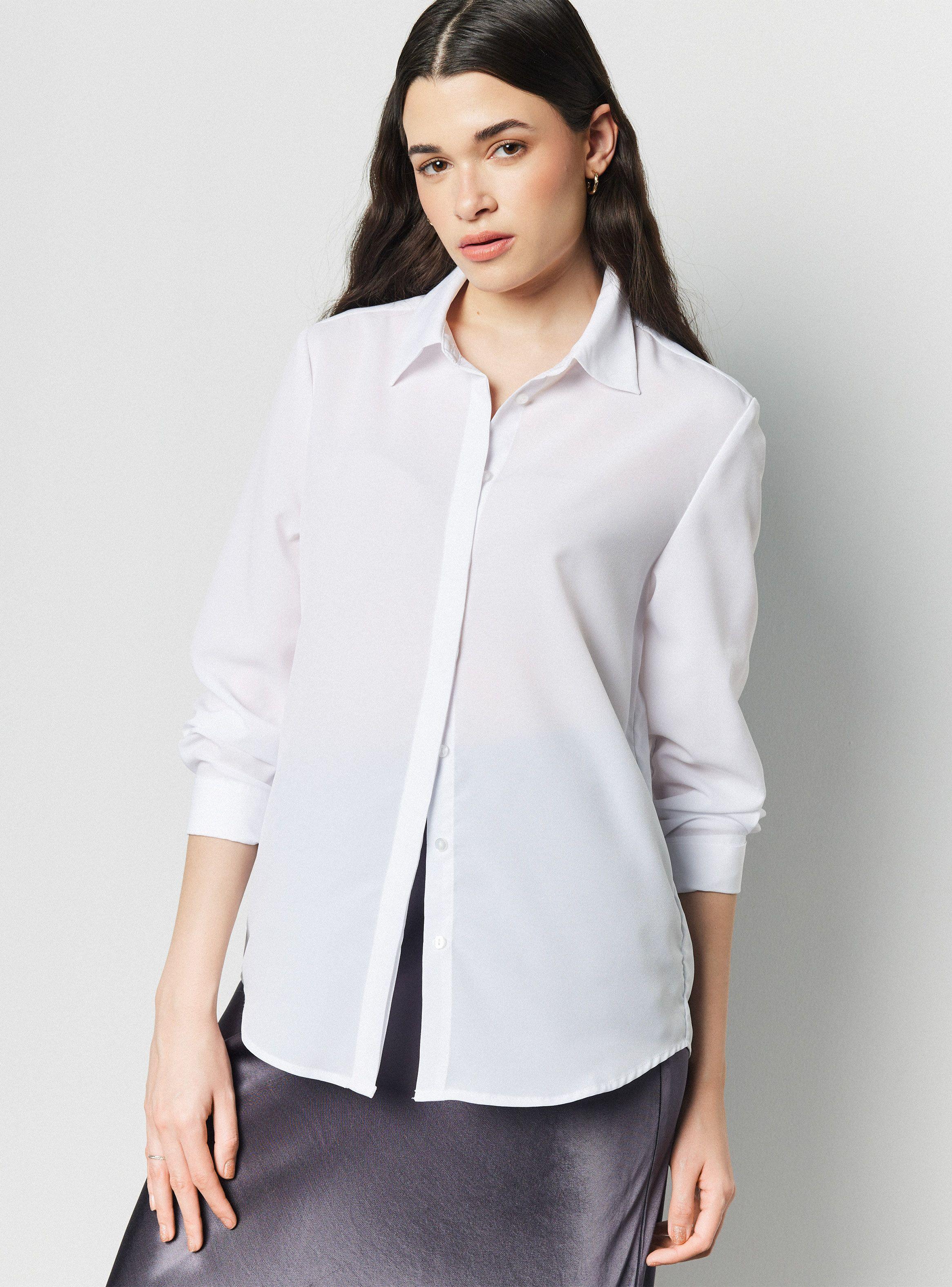 Blusa Camisera Fluida Recta-0