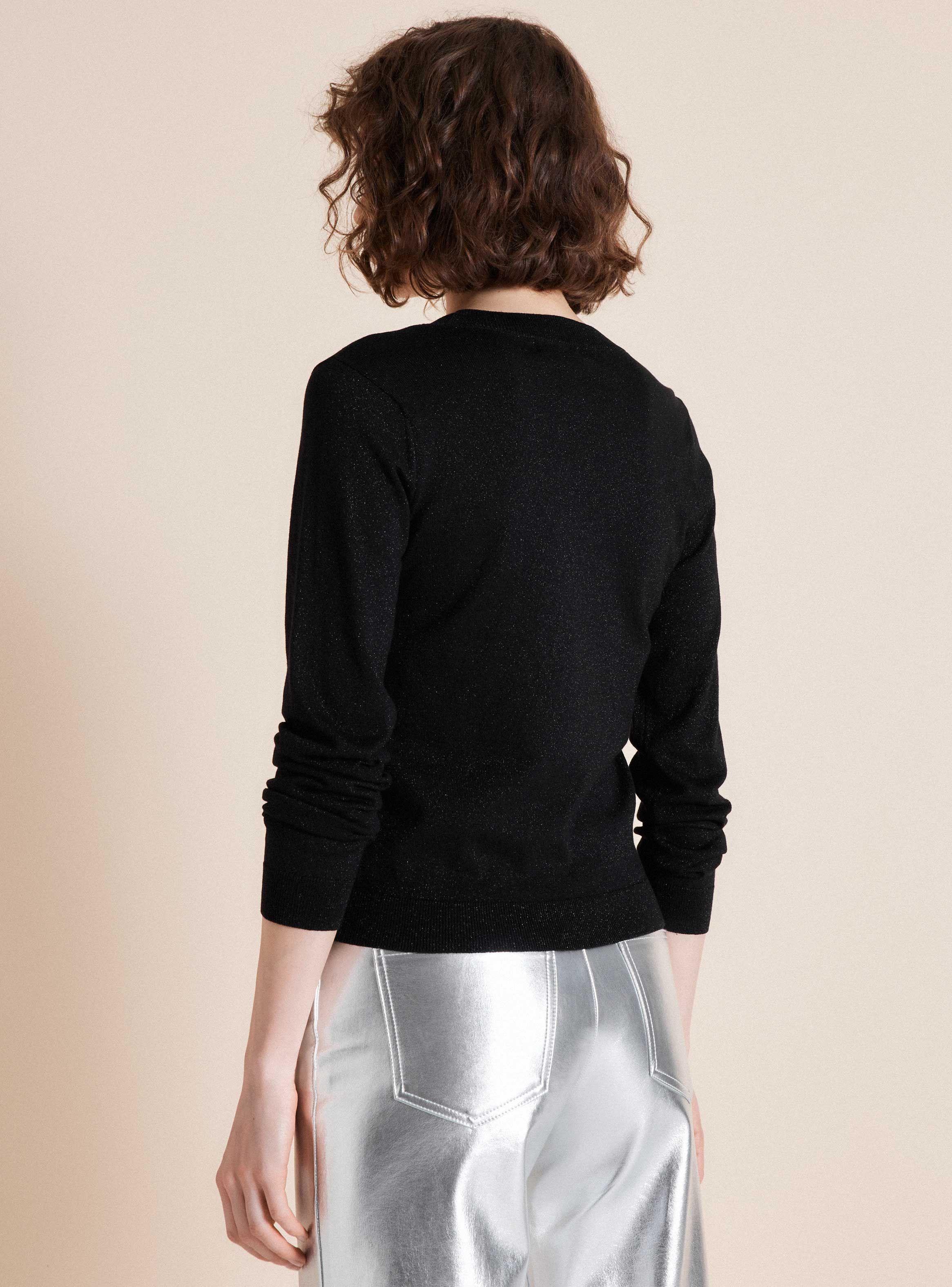 Sweater Cuello Redondo con Hilo Metalizado-1