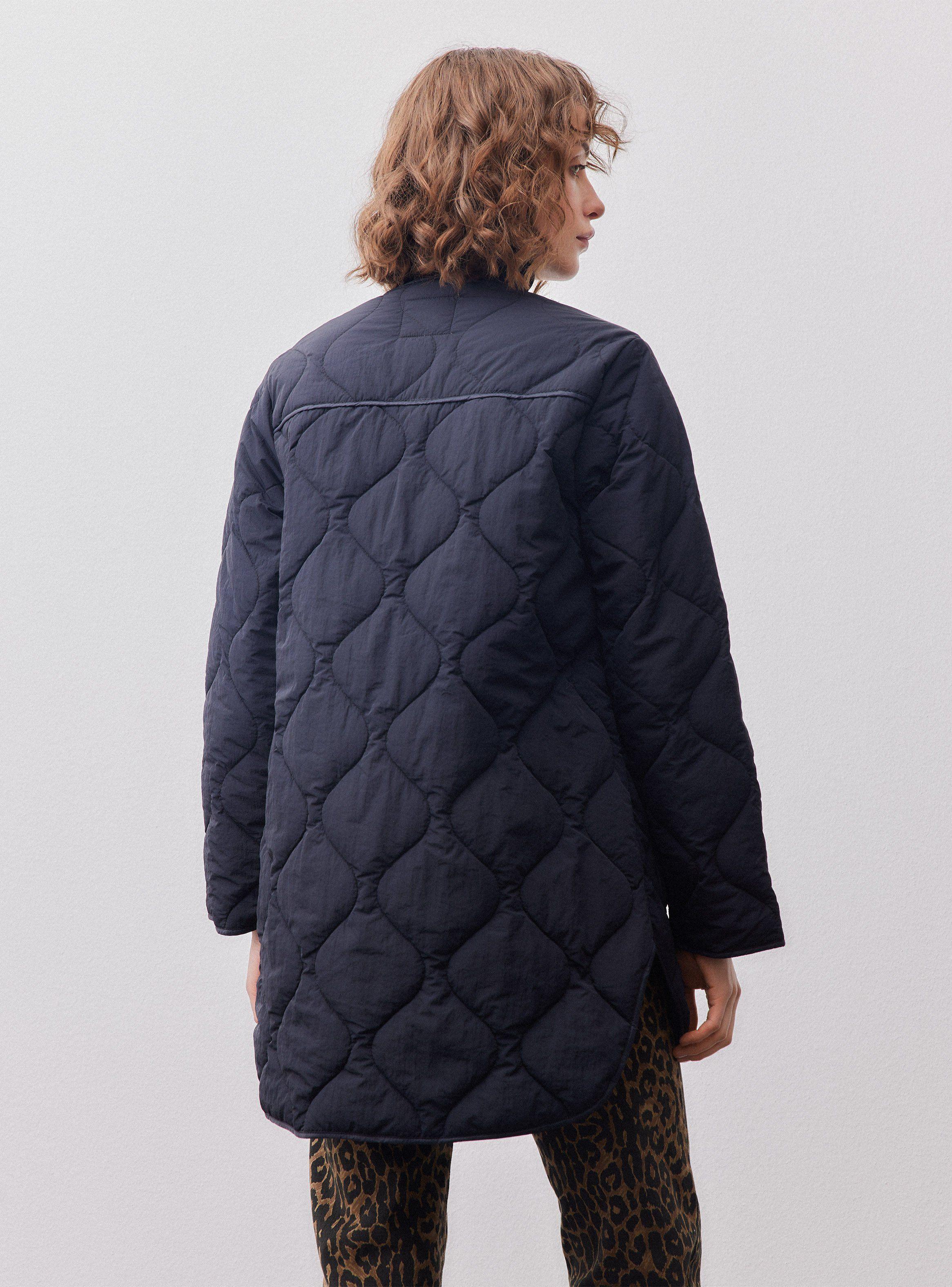 Parka Acolchada Recta Manga Larga-1