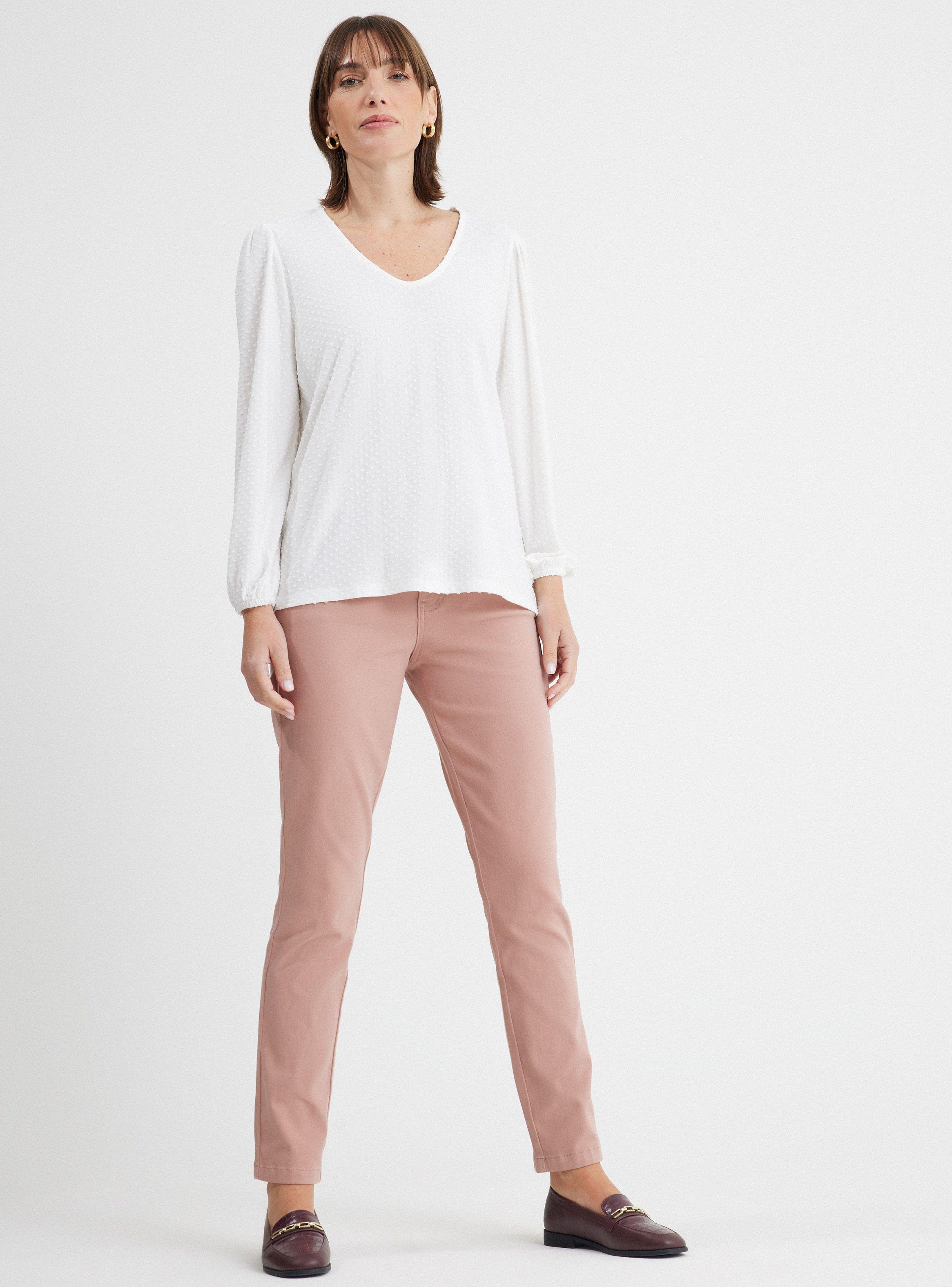 Polera Texturada Manga Obispo-4