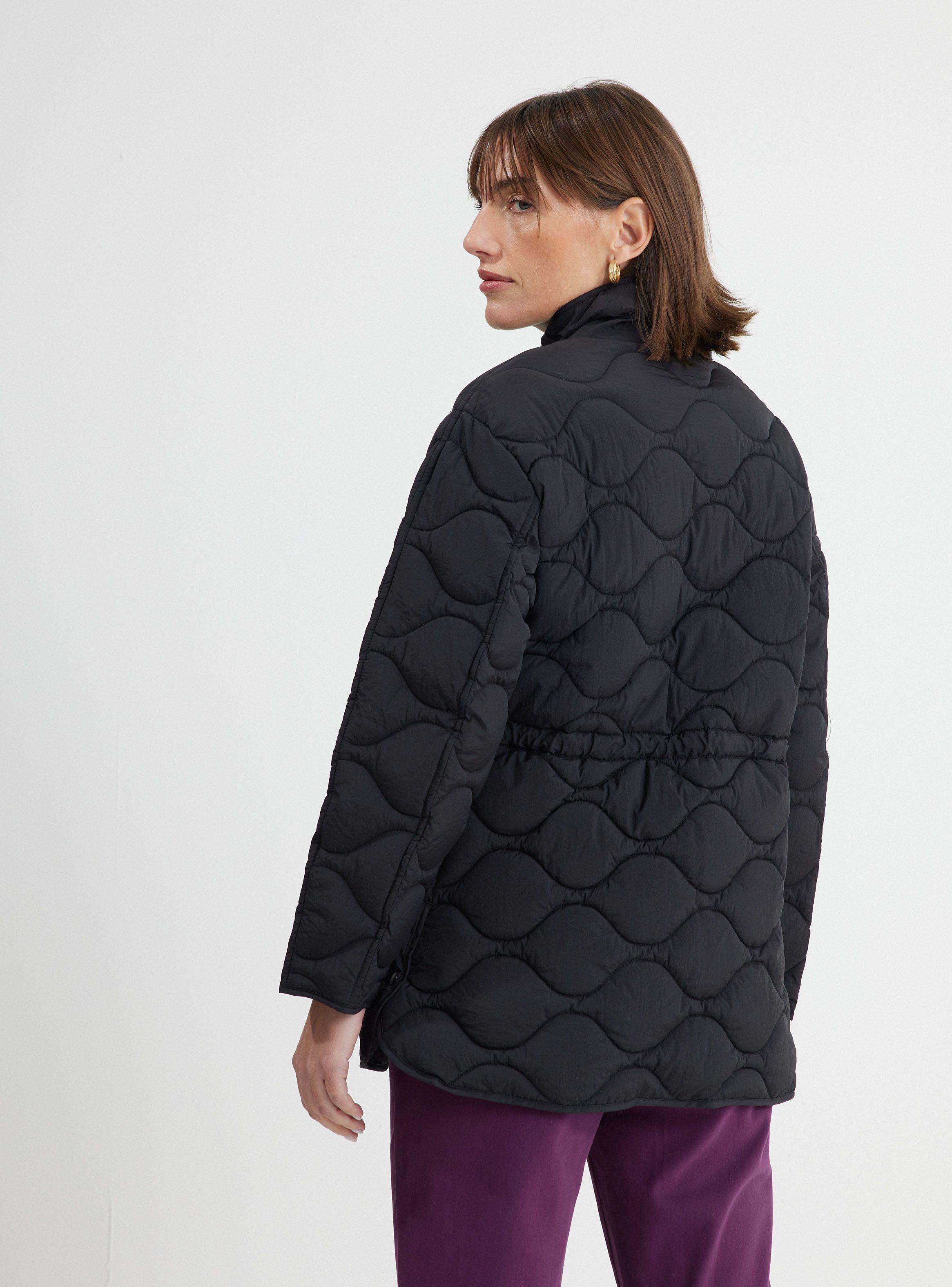 Parka Larga Quilt Cintura Ajustable-1