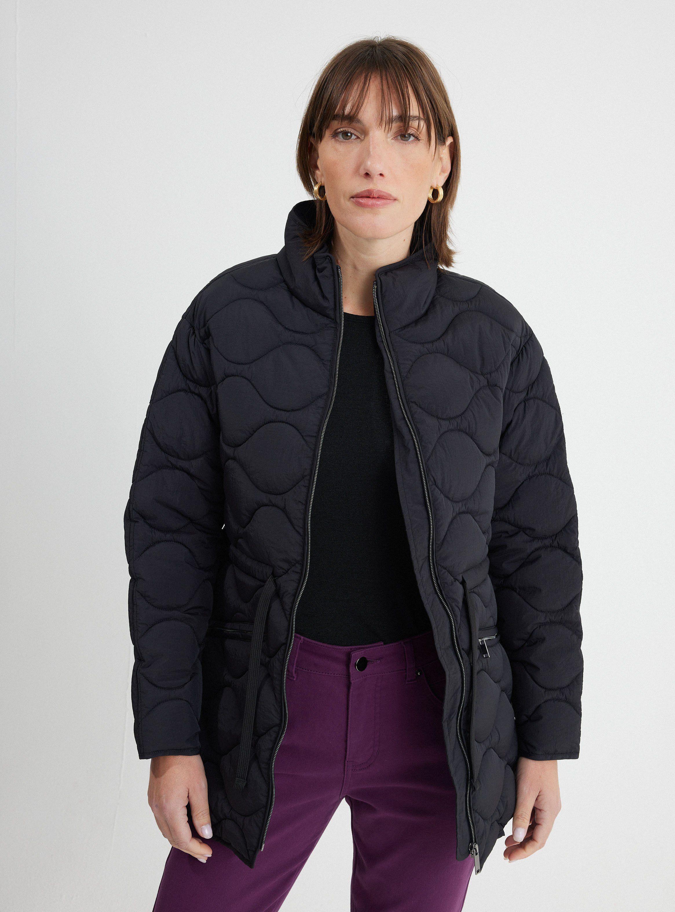 Parka Larga Quilt Cintura Ajustable-0