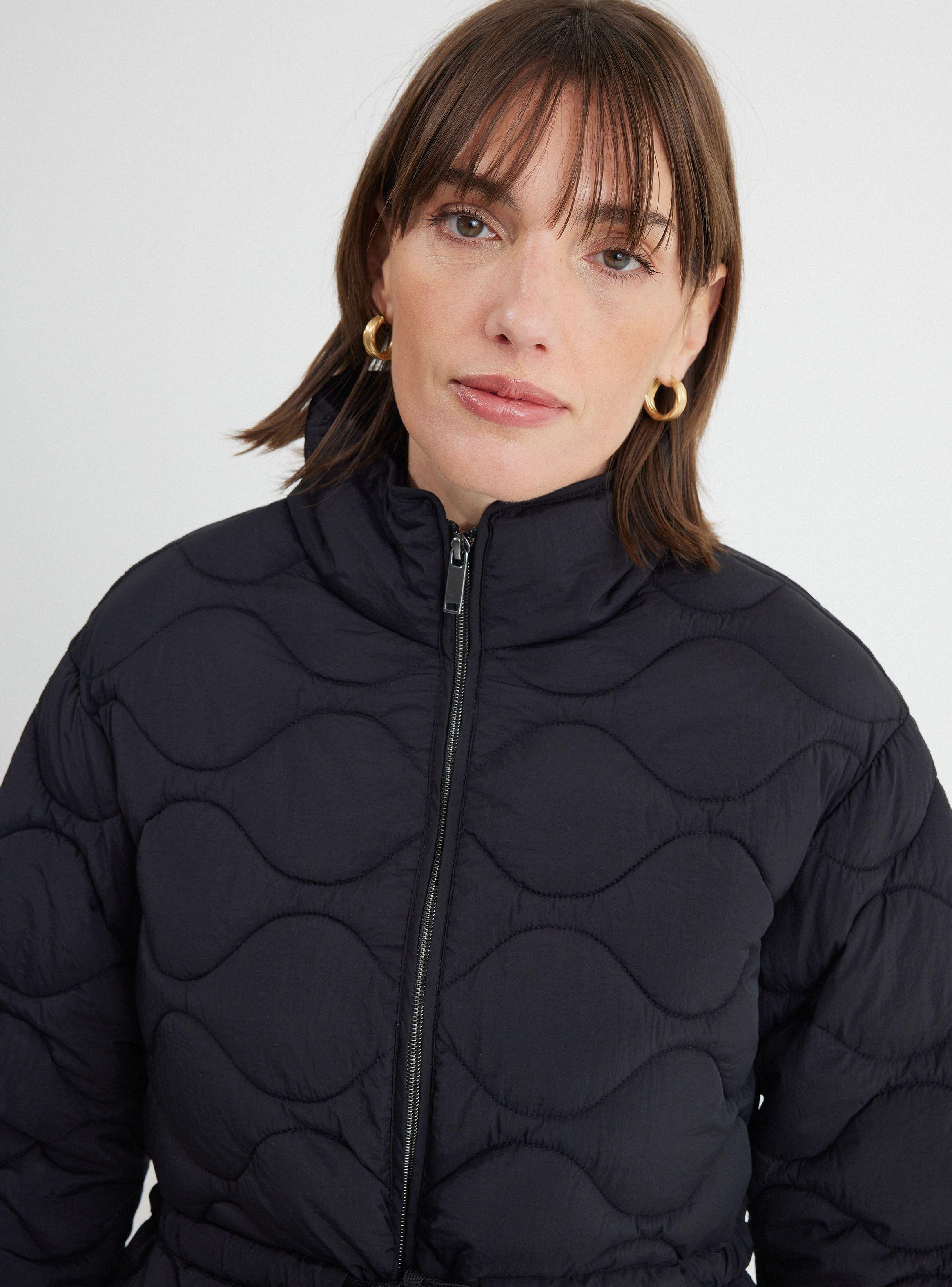 Parka Larga Quilt Cintura Ajustable-3