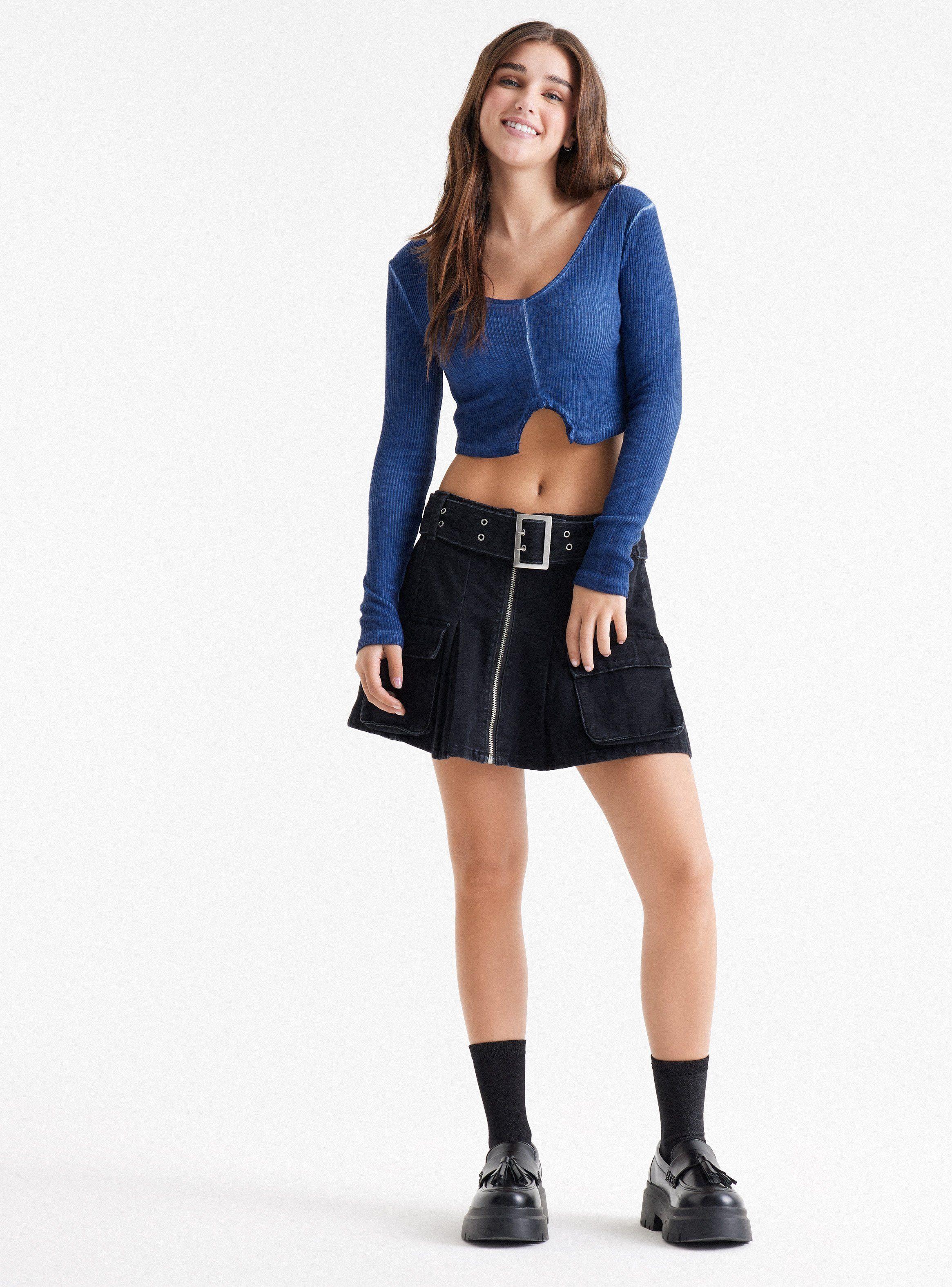 Polera Crop Lavada-4