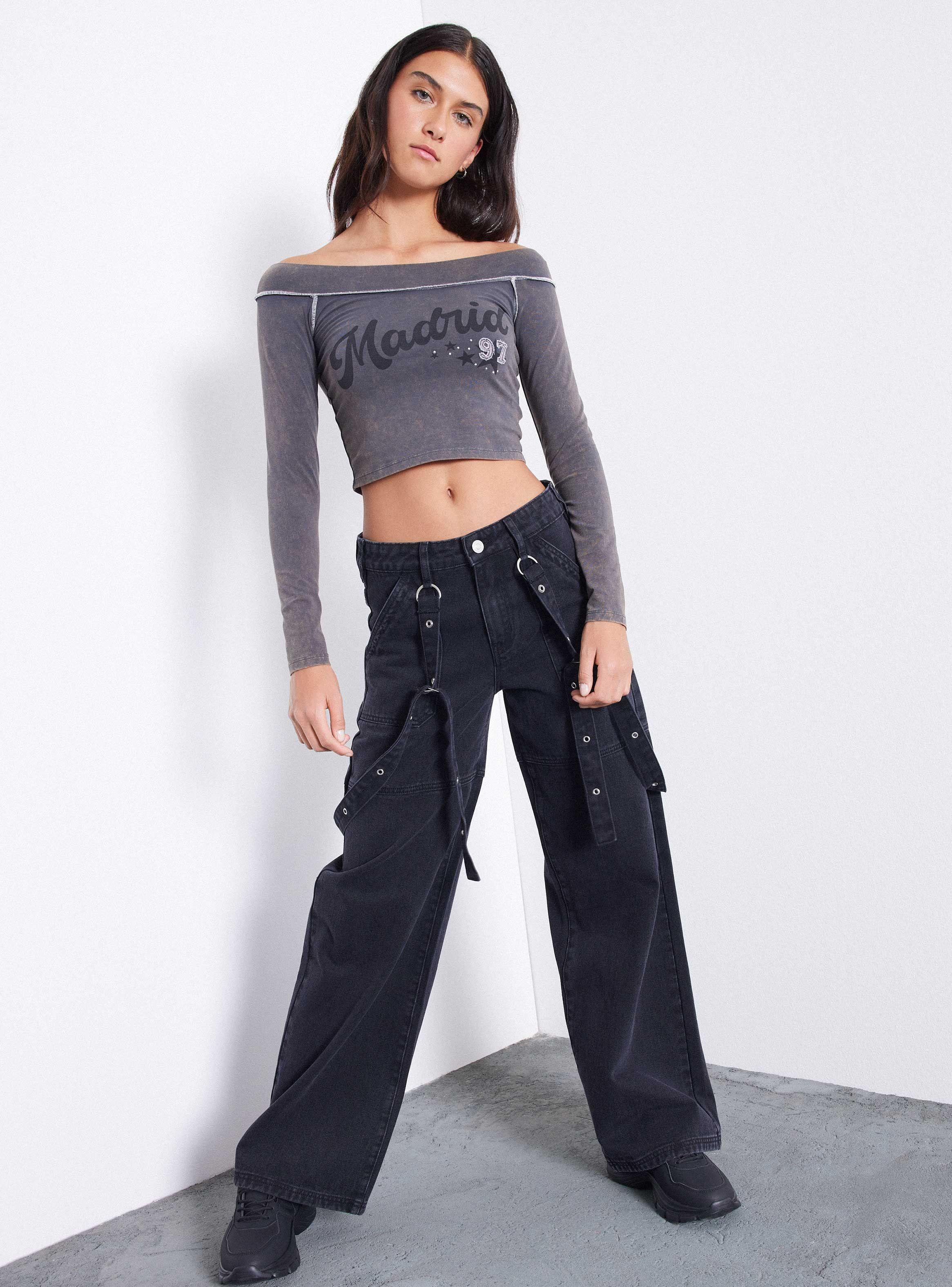 Polera Cuello Bardot Front Print-4
