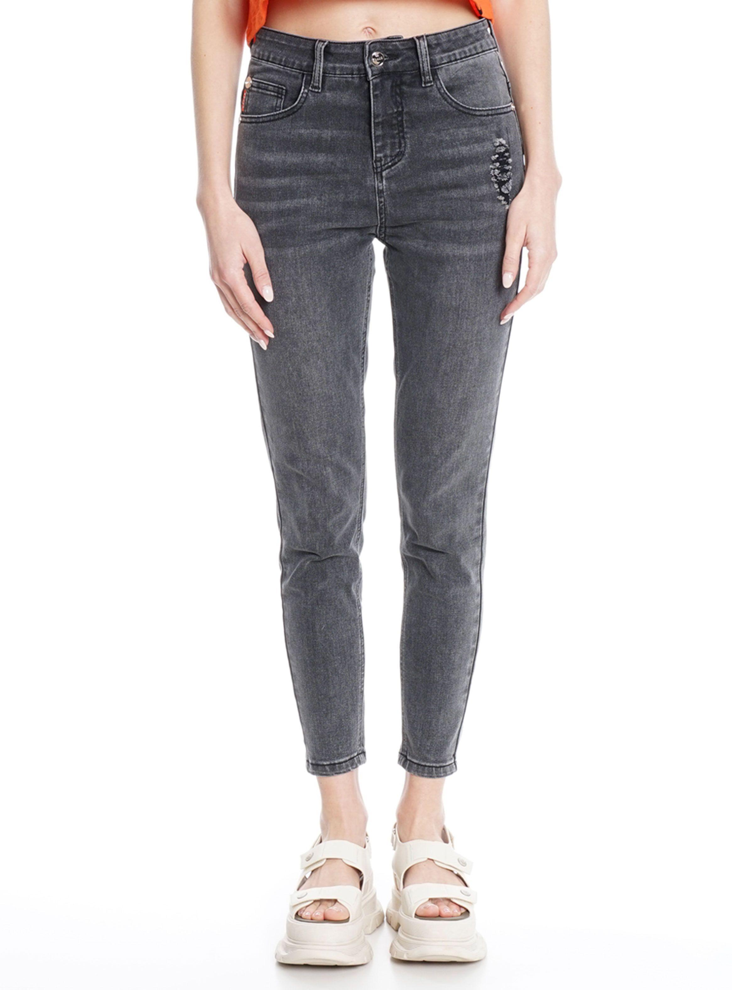 Jeans Kylie Tiro Alto Light Gray Repreve-0