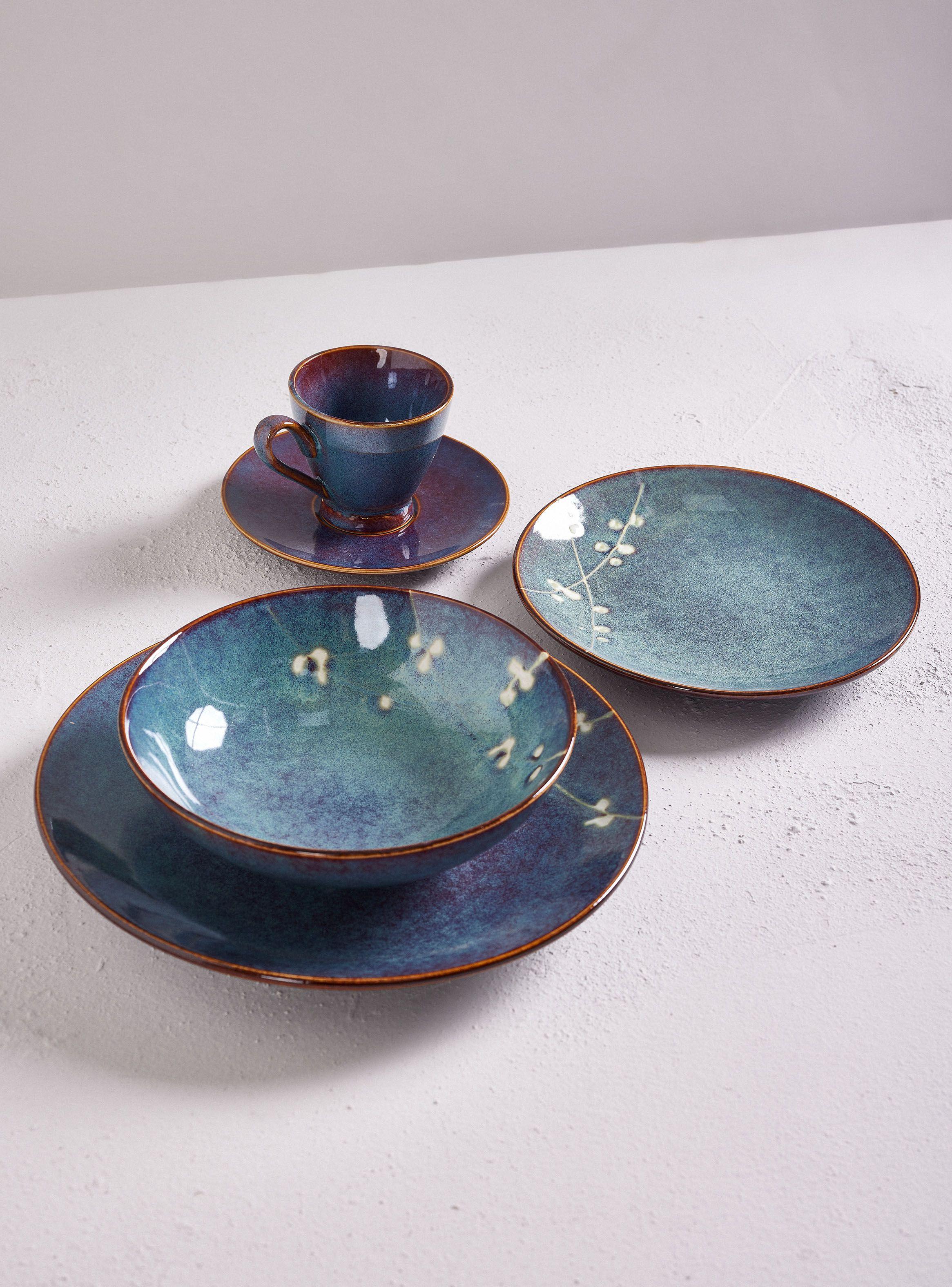 Set Vajilla 30 Piezas Japanese Flower Cerámica-2