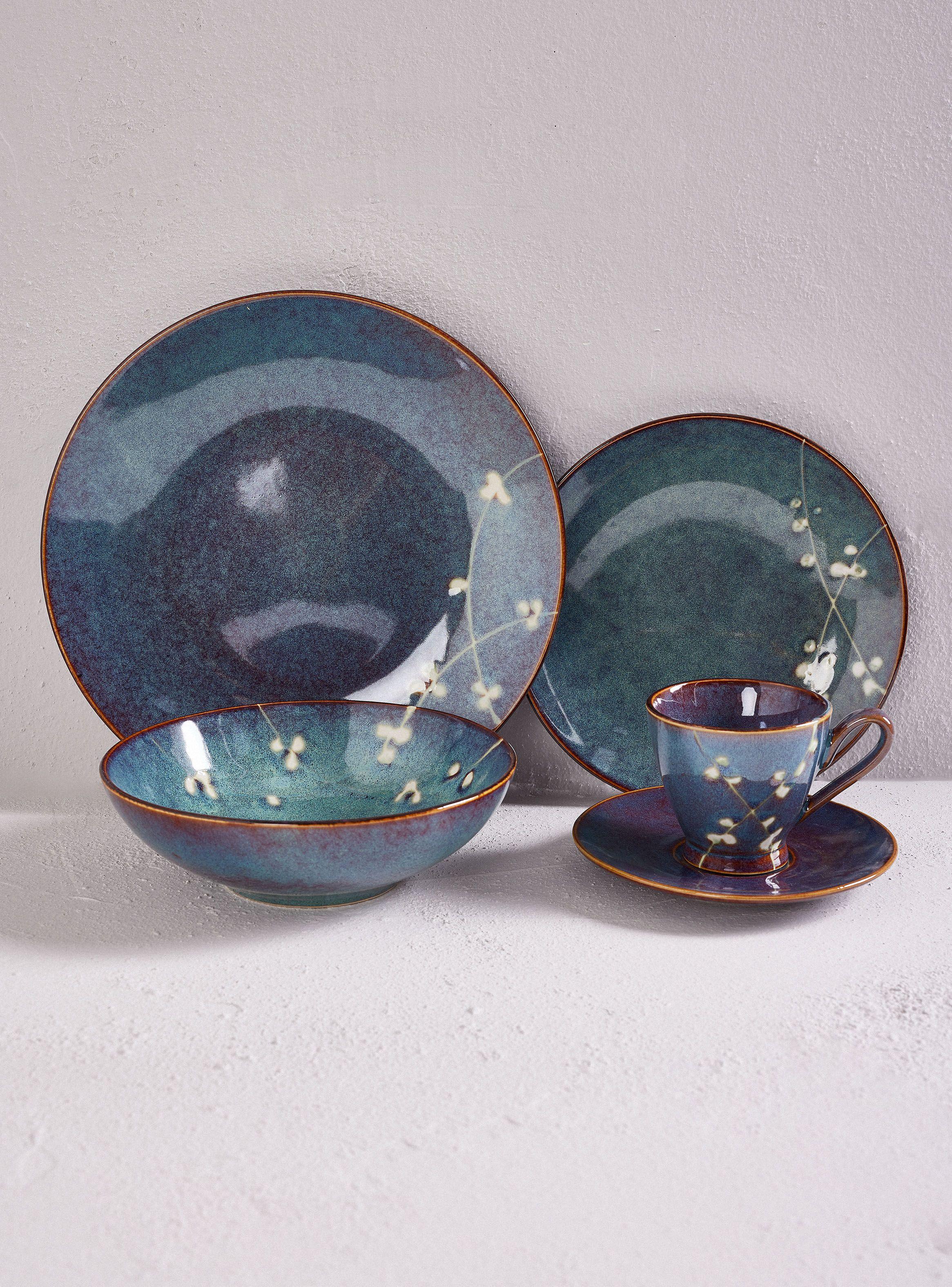 Set Vajilla 30 Piezas Japanese Flower Cerámica-0