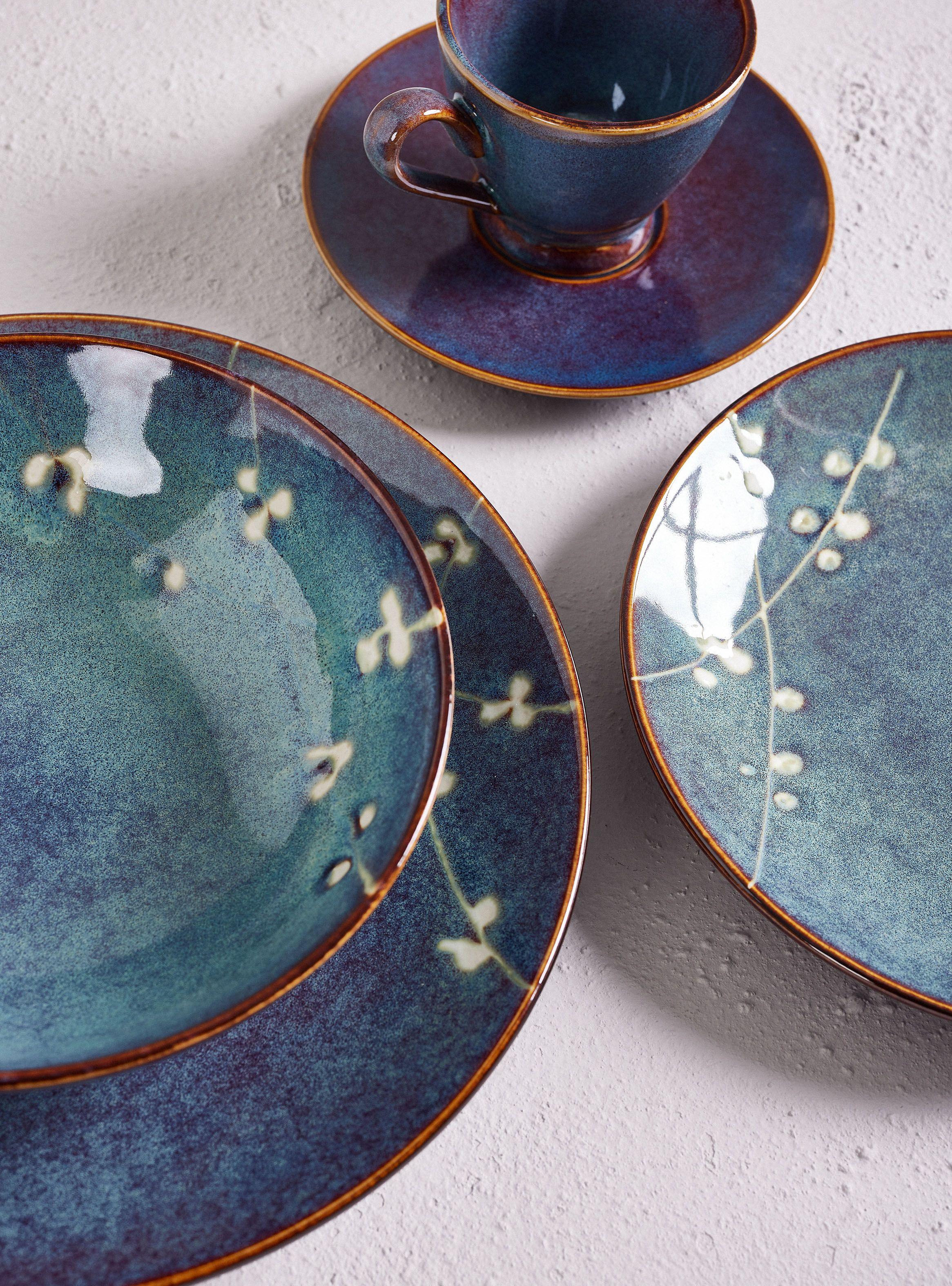 Set Vajilla 30 Piezas Japanese Flower Cerámica-1