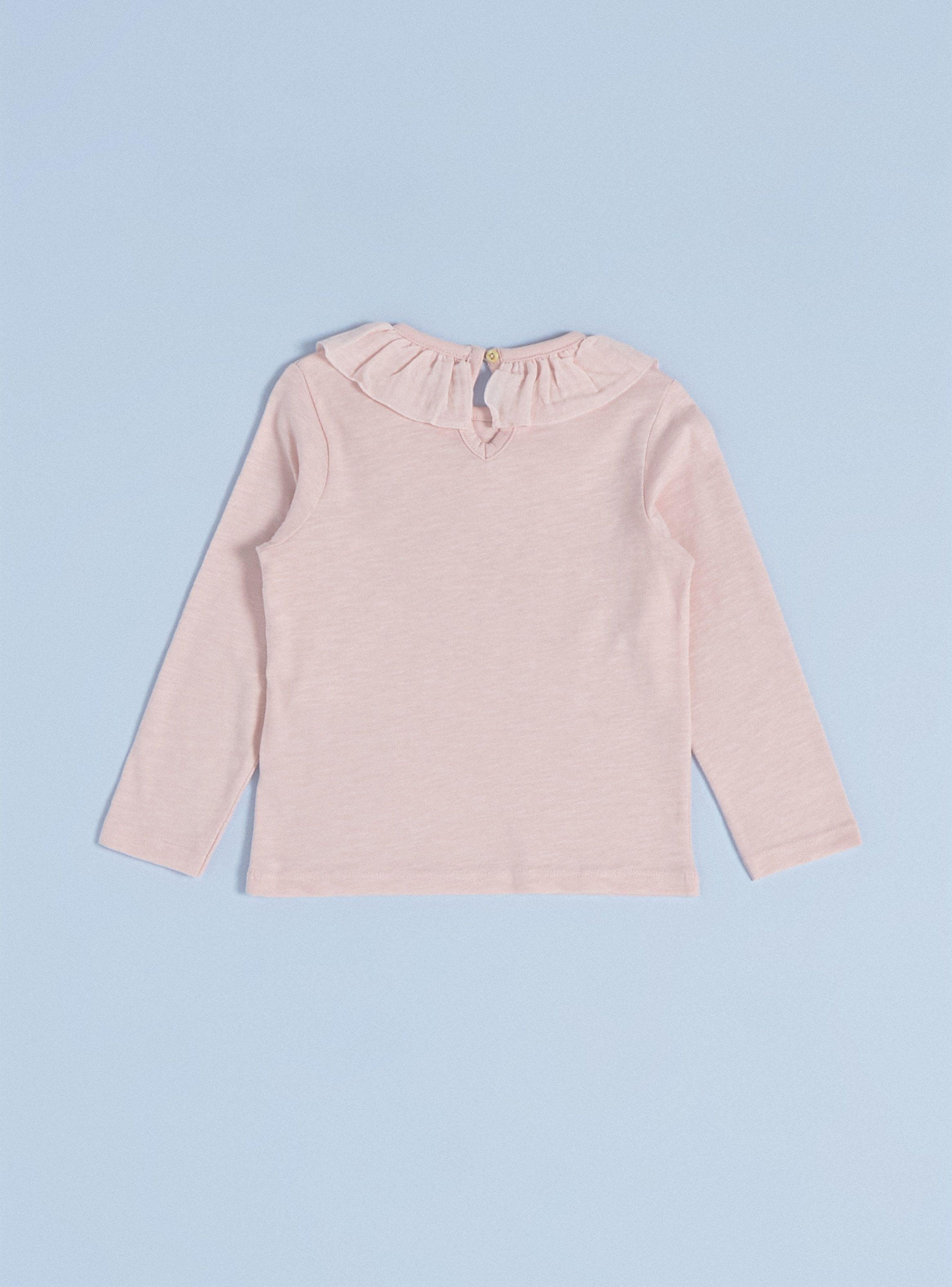 Polera con Cuello Bobo a Tono en Otra Tela-1