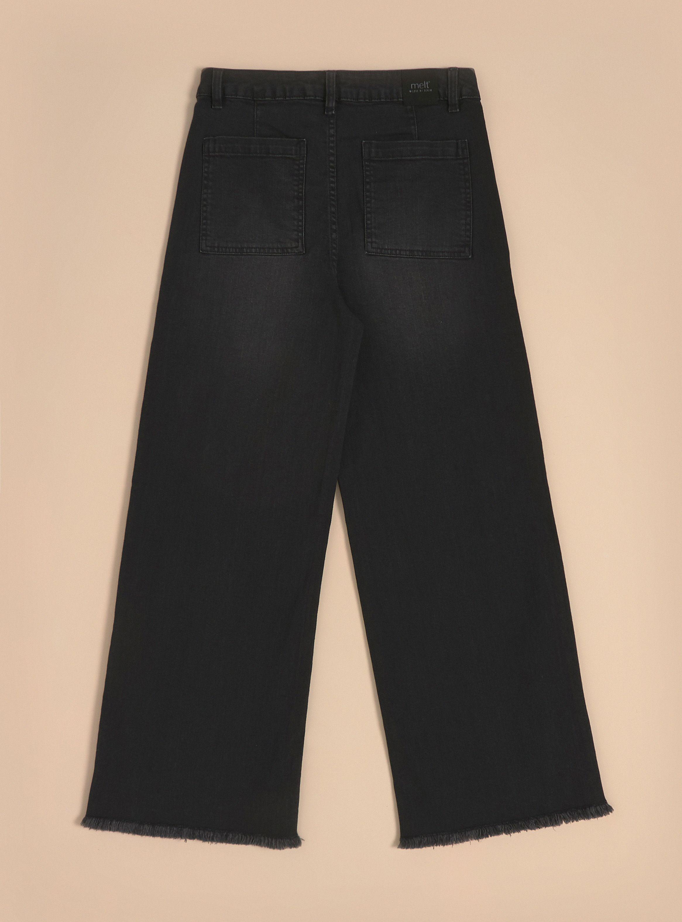 Pantalón Jeans Wide Leg Bleach Wash-3