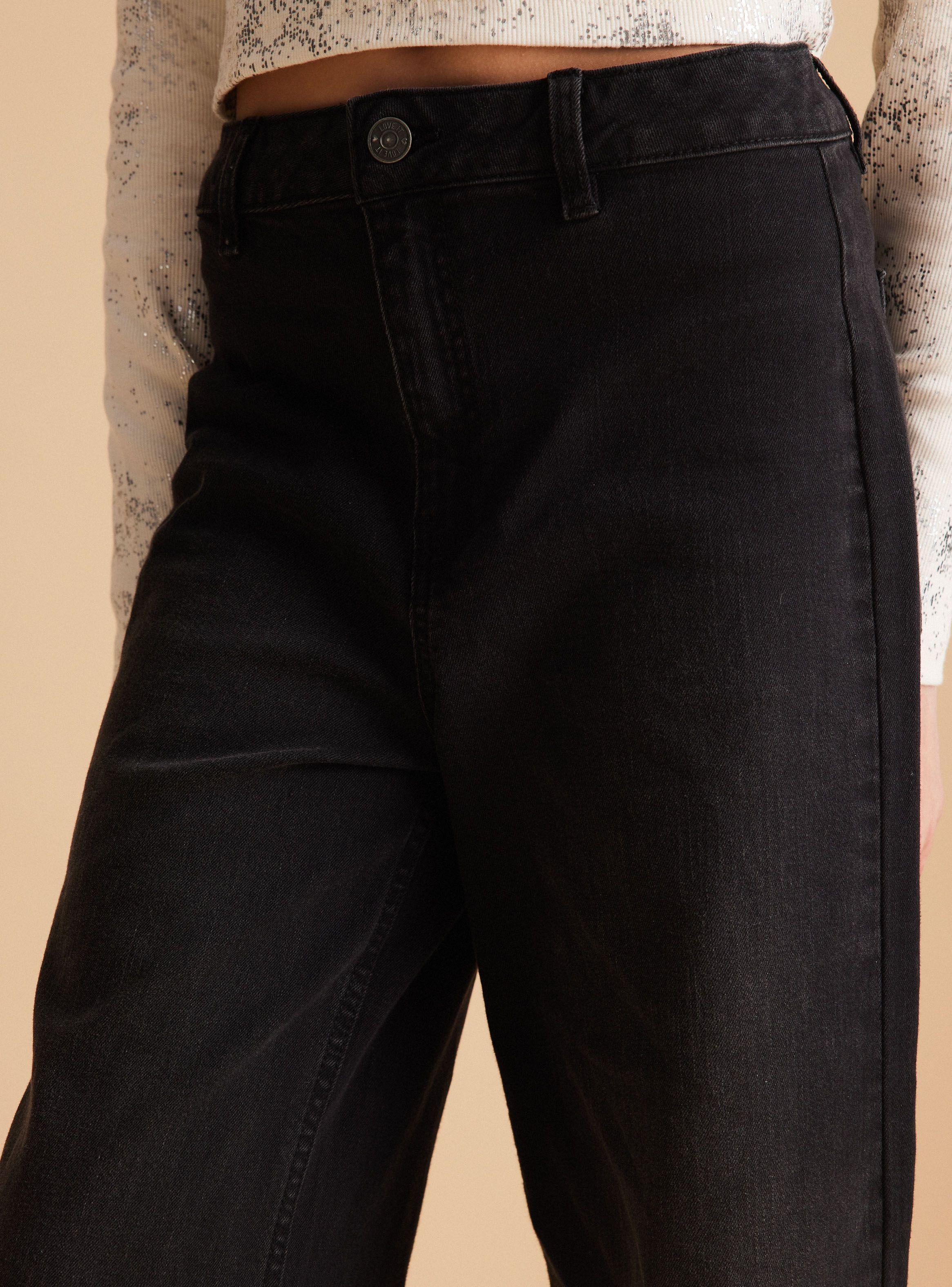 Pantalón Jeans Wide Leg Bleach Wash-1