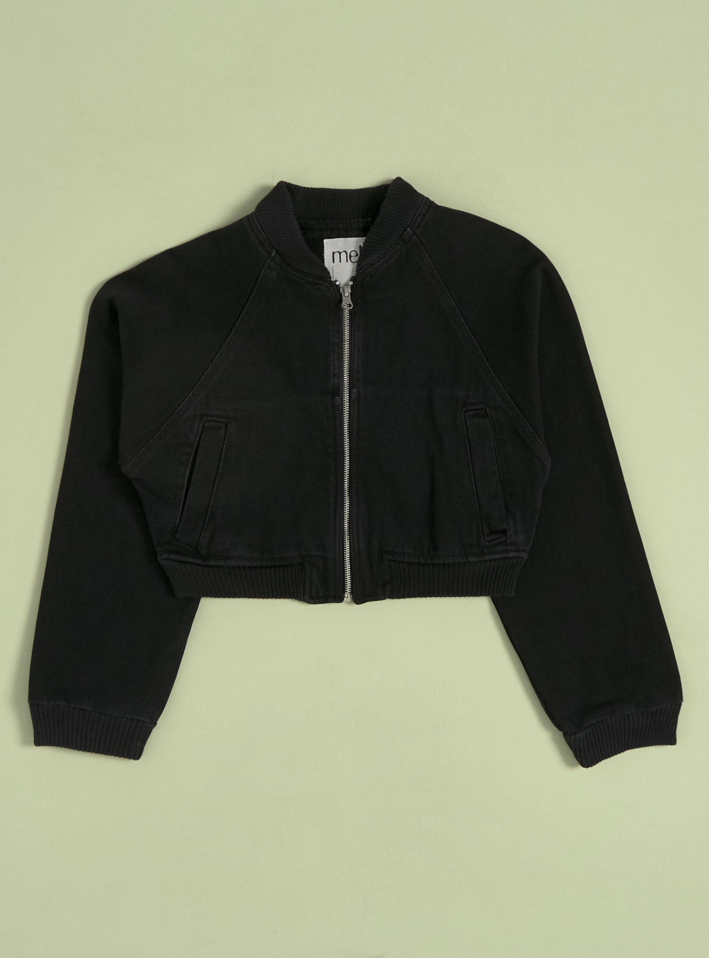 Chaqueta Denim Crop con Cierre-2