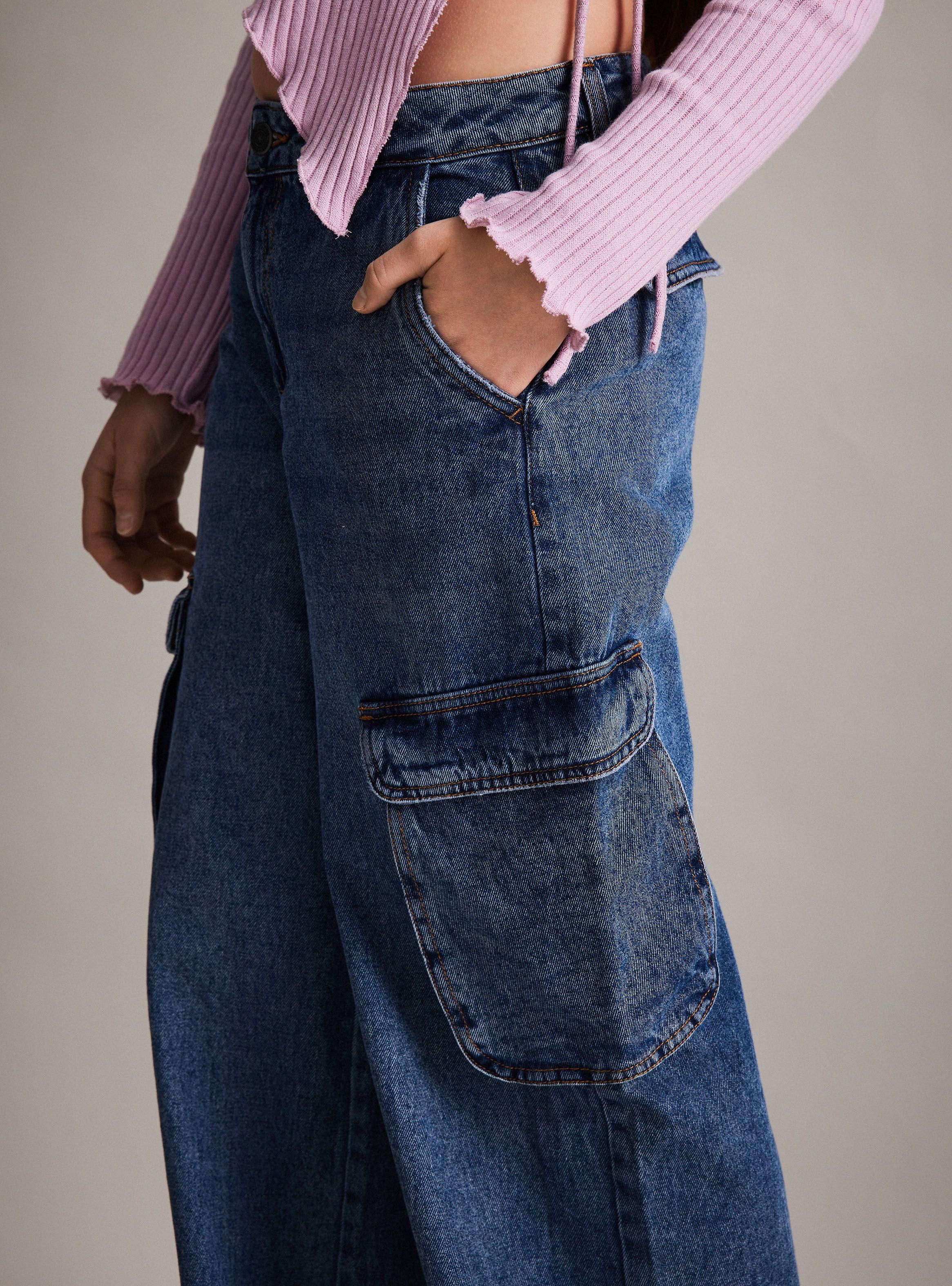 Jeans Wide Leg Cargo-1