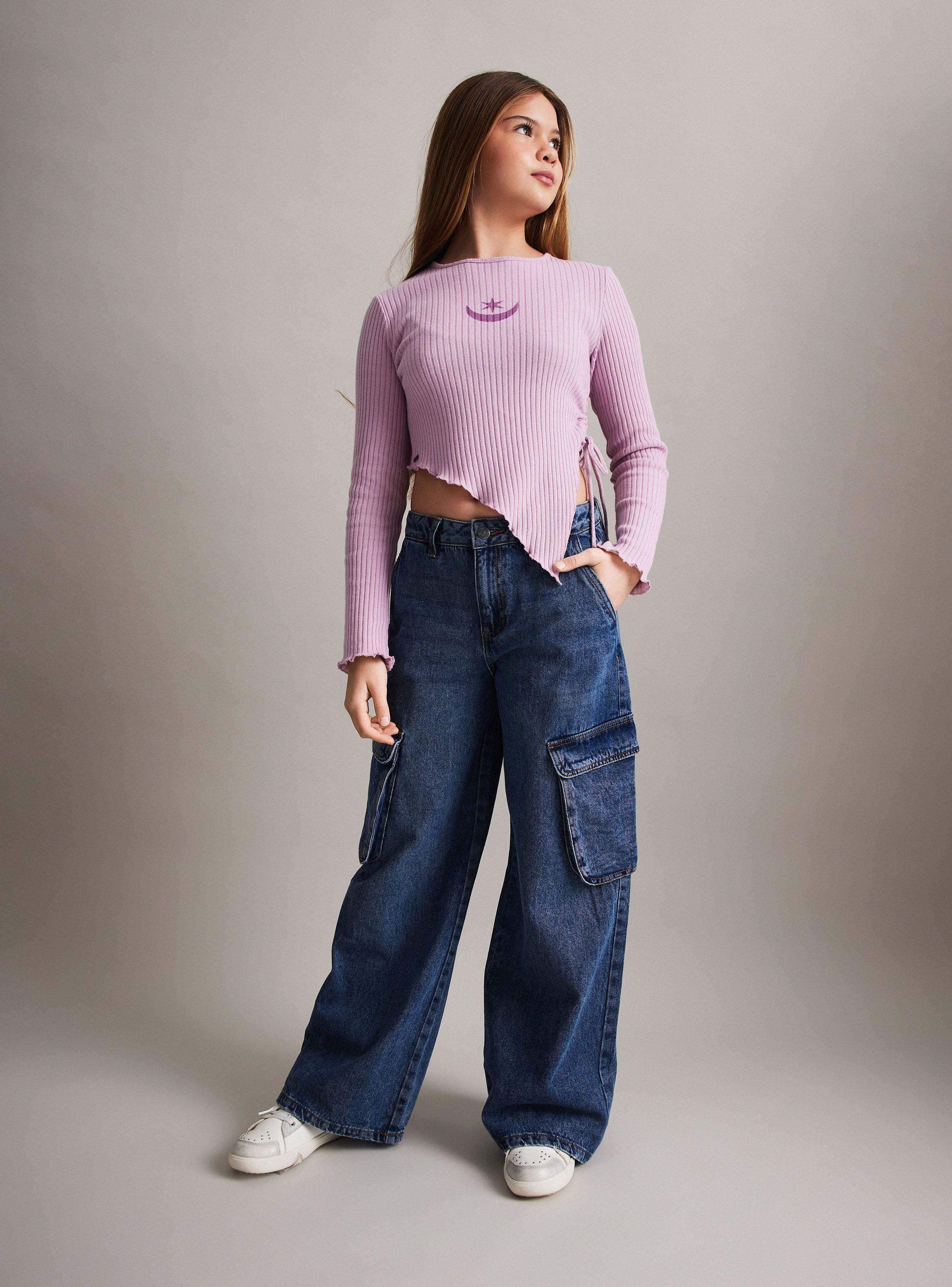 Jeans Wide Leg Cargo-0