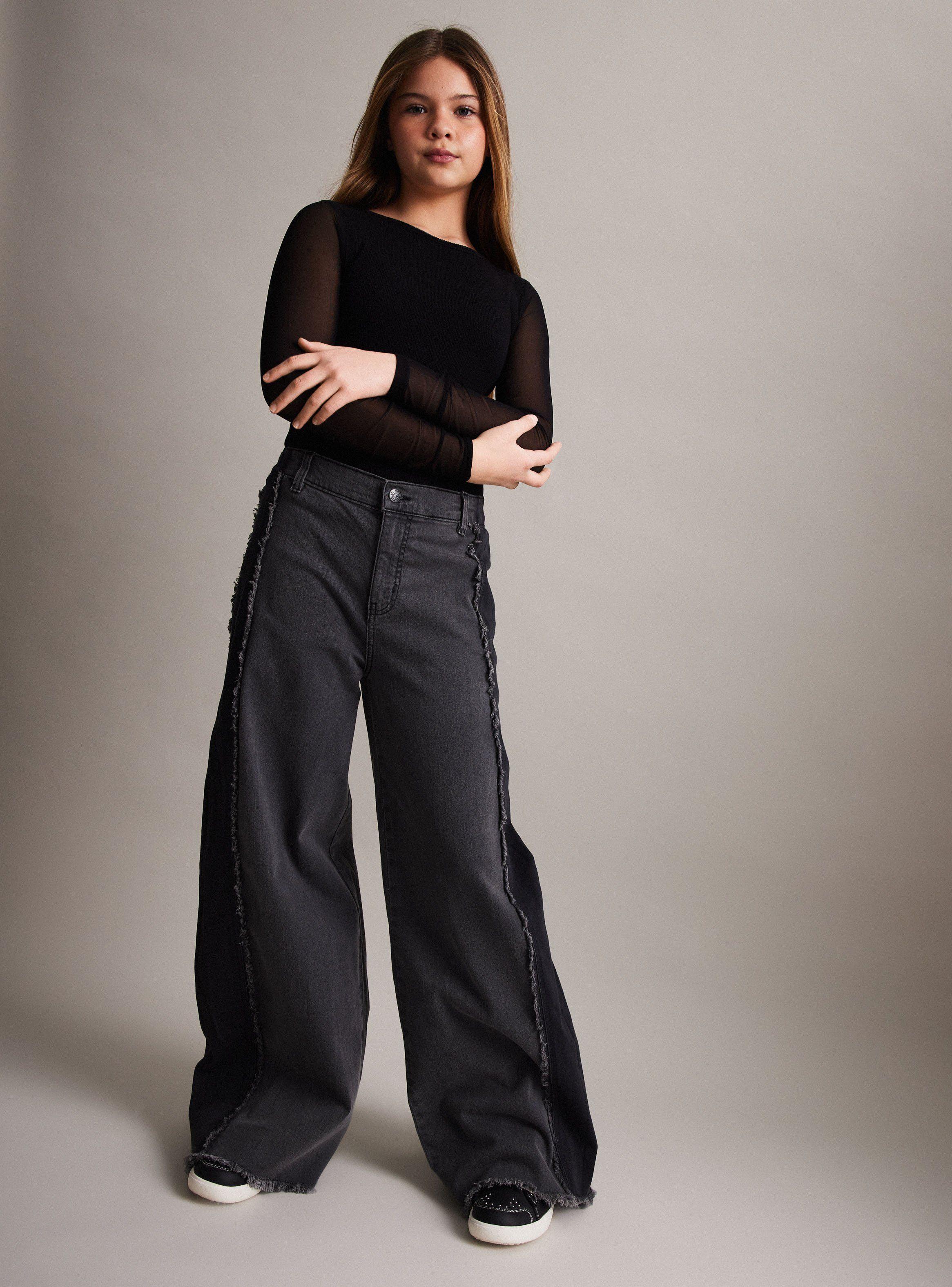 Jeans Wide Leg Bi Color-0
