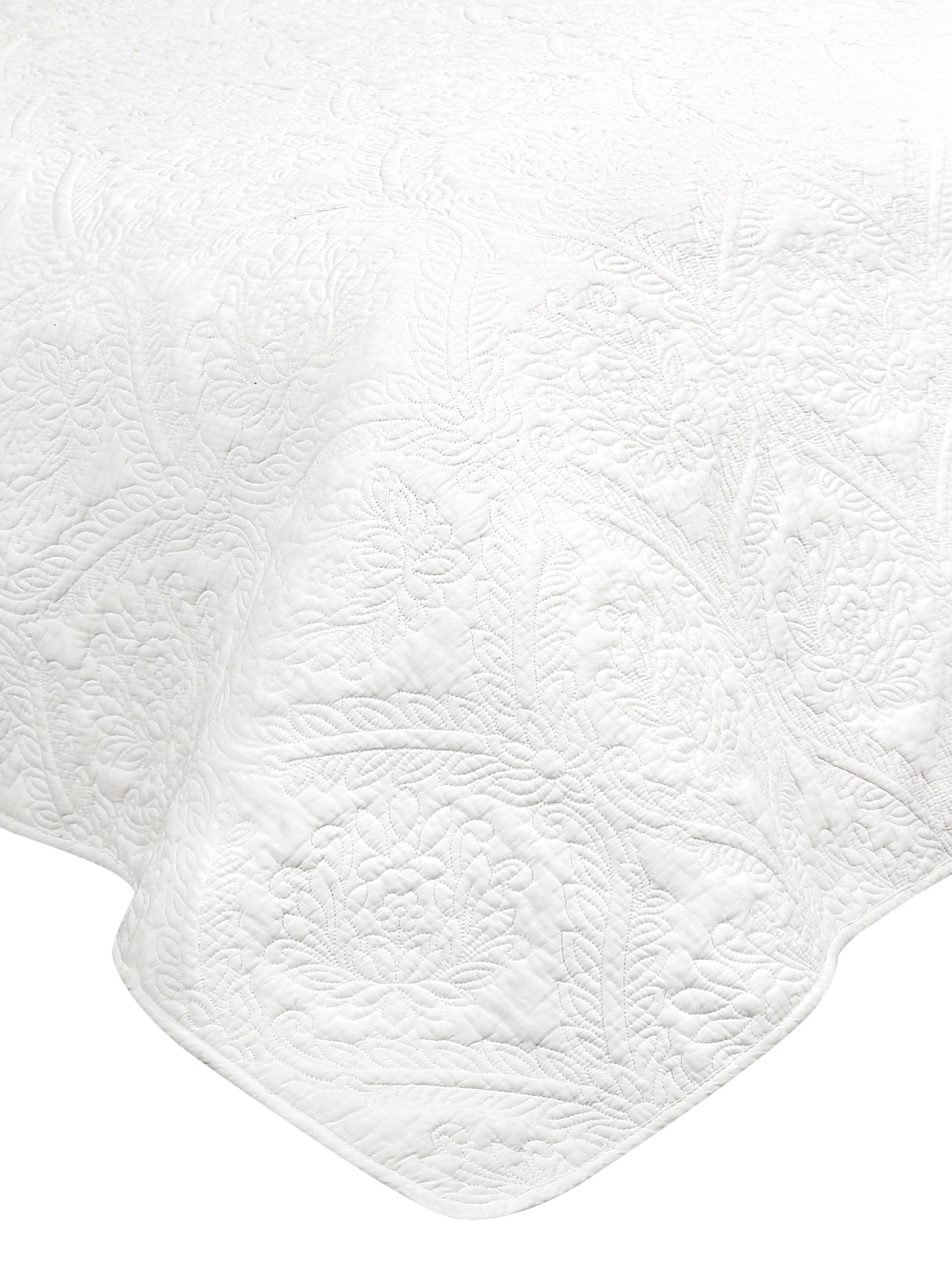 Quilt 1.5 Plazas Unicolor White-2