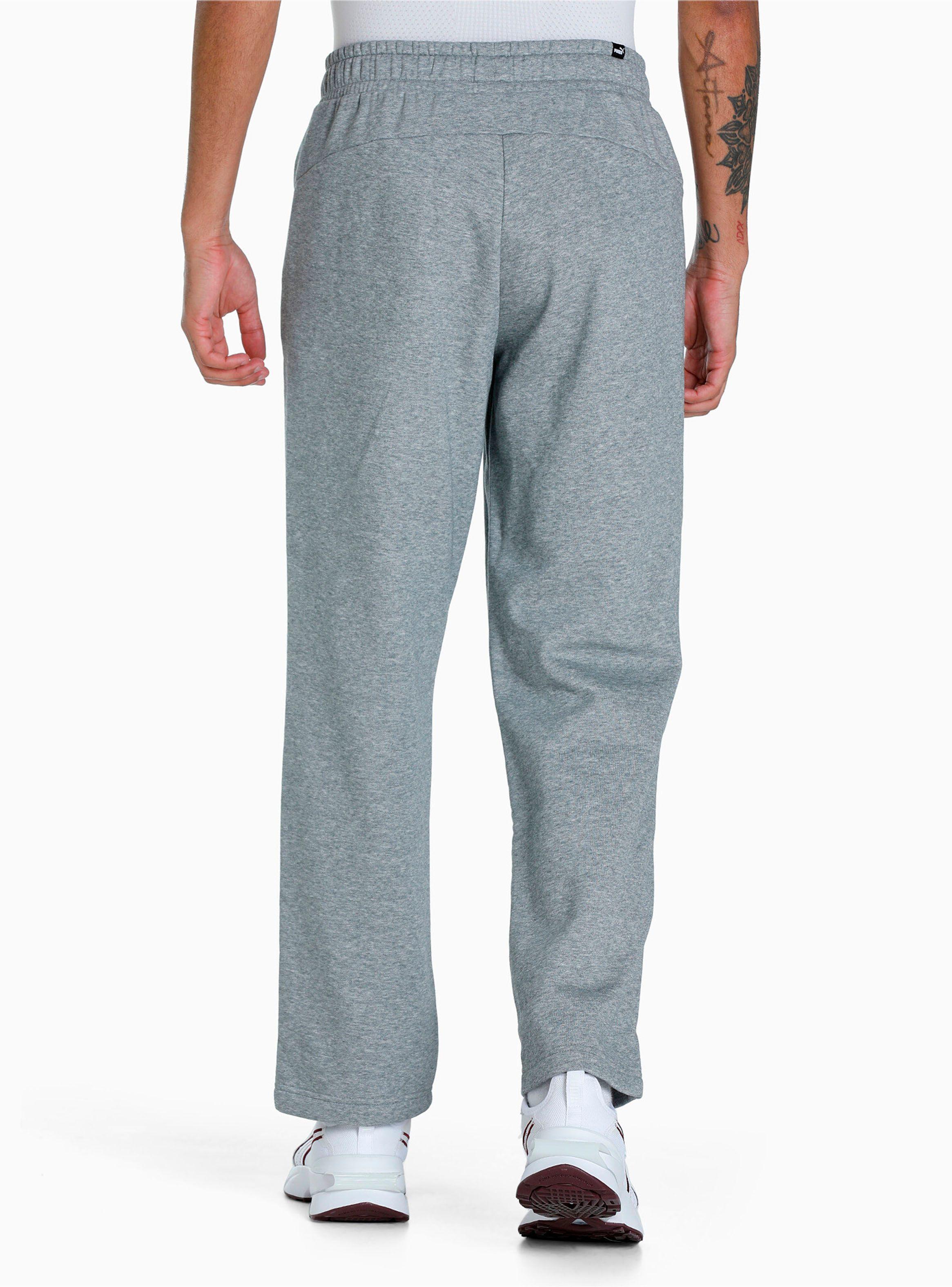 Pantalón Puma Ess Logo Pants FL op Gris Hombre-1